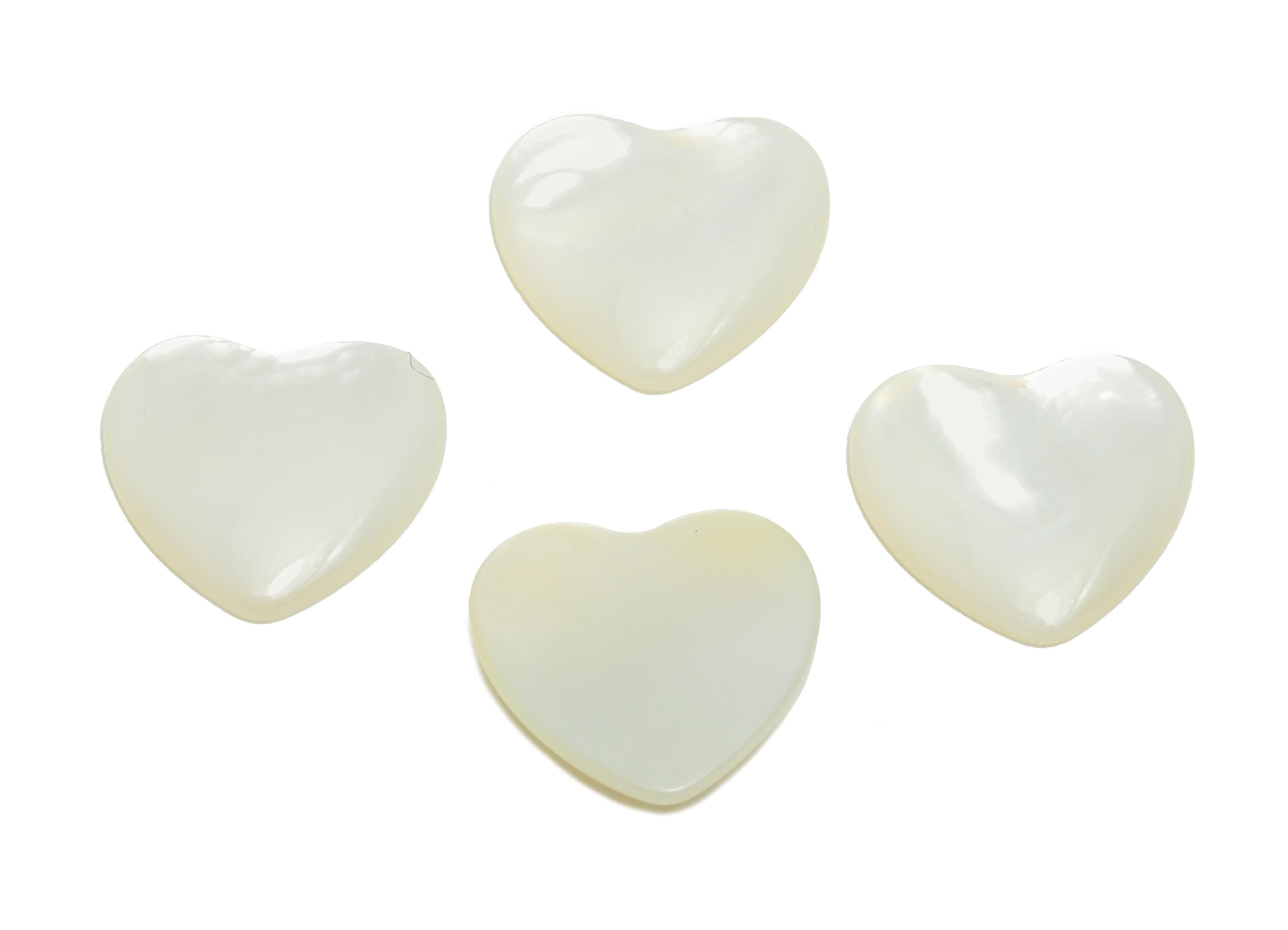 11*11mm Heart Natural White Shells Cabochon - Cabochon DIY Gemstone Setting - Cabochon for Rings or Pendants - Jewelry Cabochon - NS3081