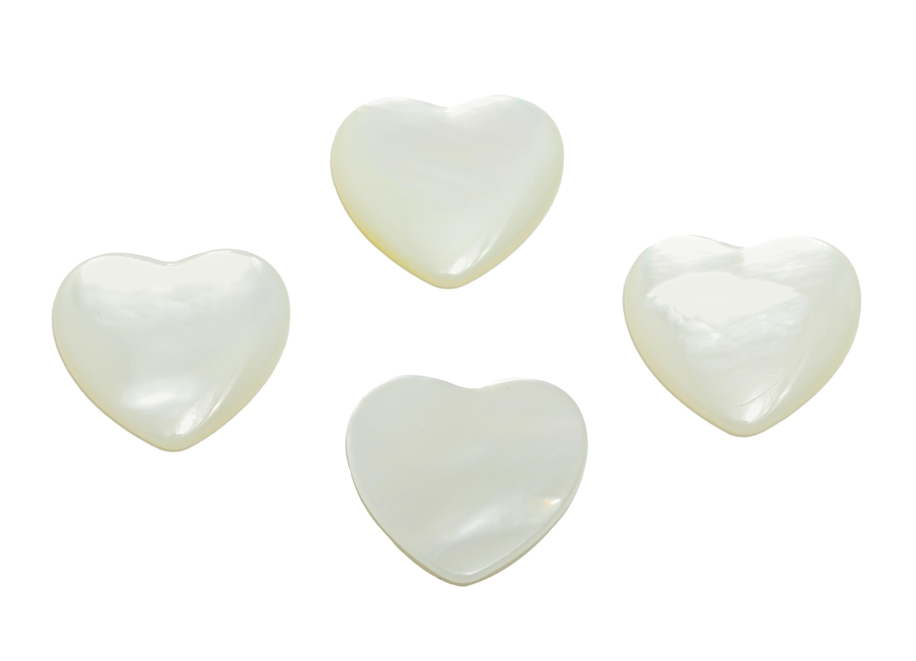 12*12mm Heart Natural White Shells Cabochon - Cabochon DIY Gemstone Setting - Cabochon for Rings or Pendants - Jewelry Cabochon - NS3083
