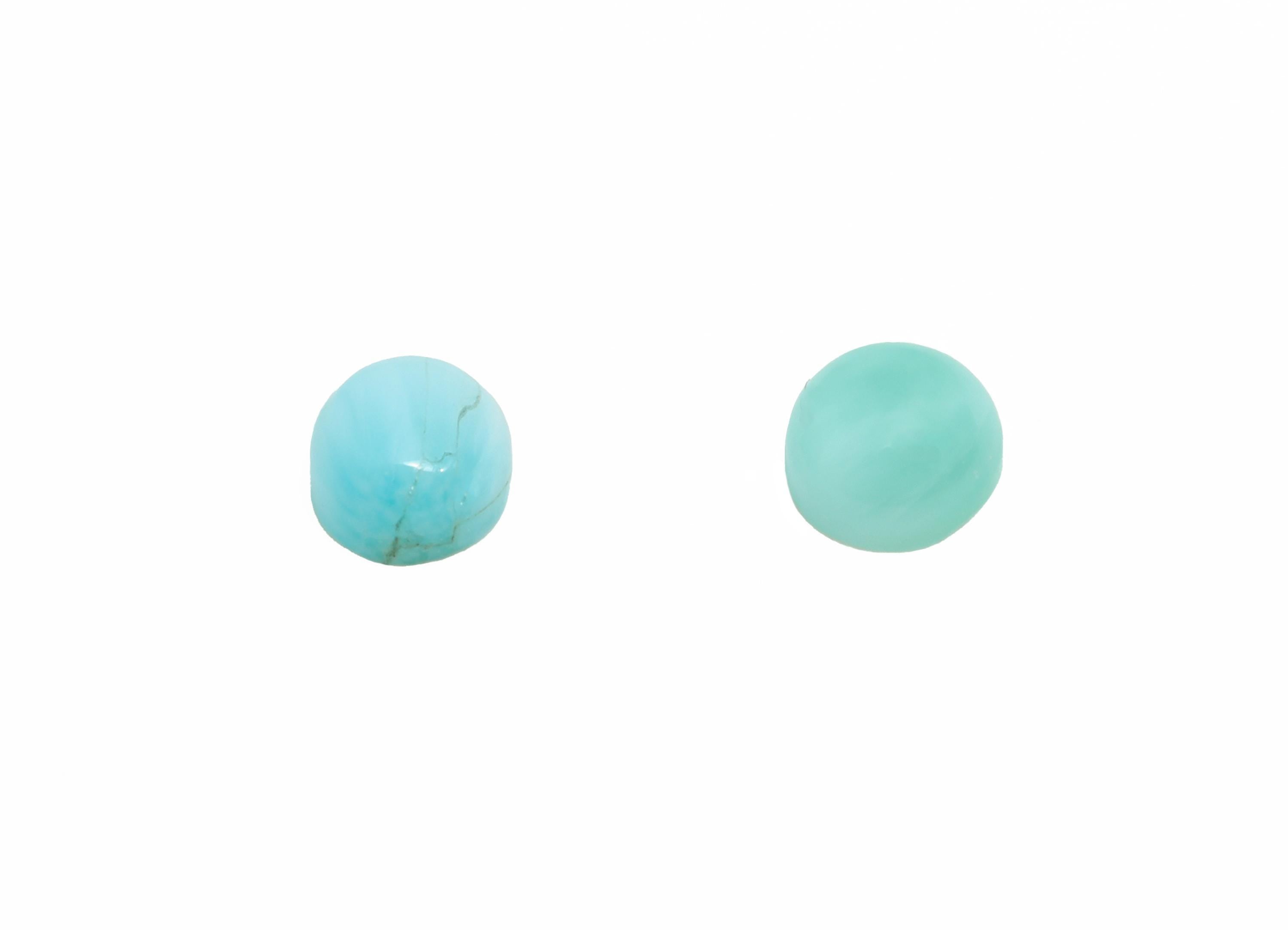 4mm Round Larimar Natural Stone - Blue Larimar Cabochon For Crafts - Larimar Stone For Bezel Setting - Larimar For Jewelry Making - NS2739 - DOMEDBAZAAR
