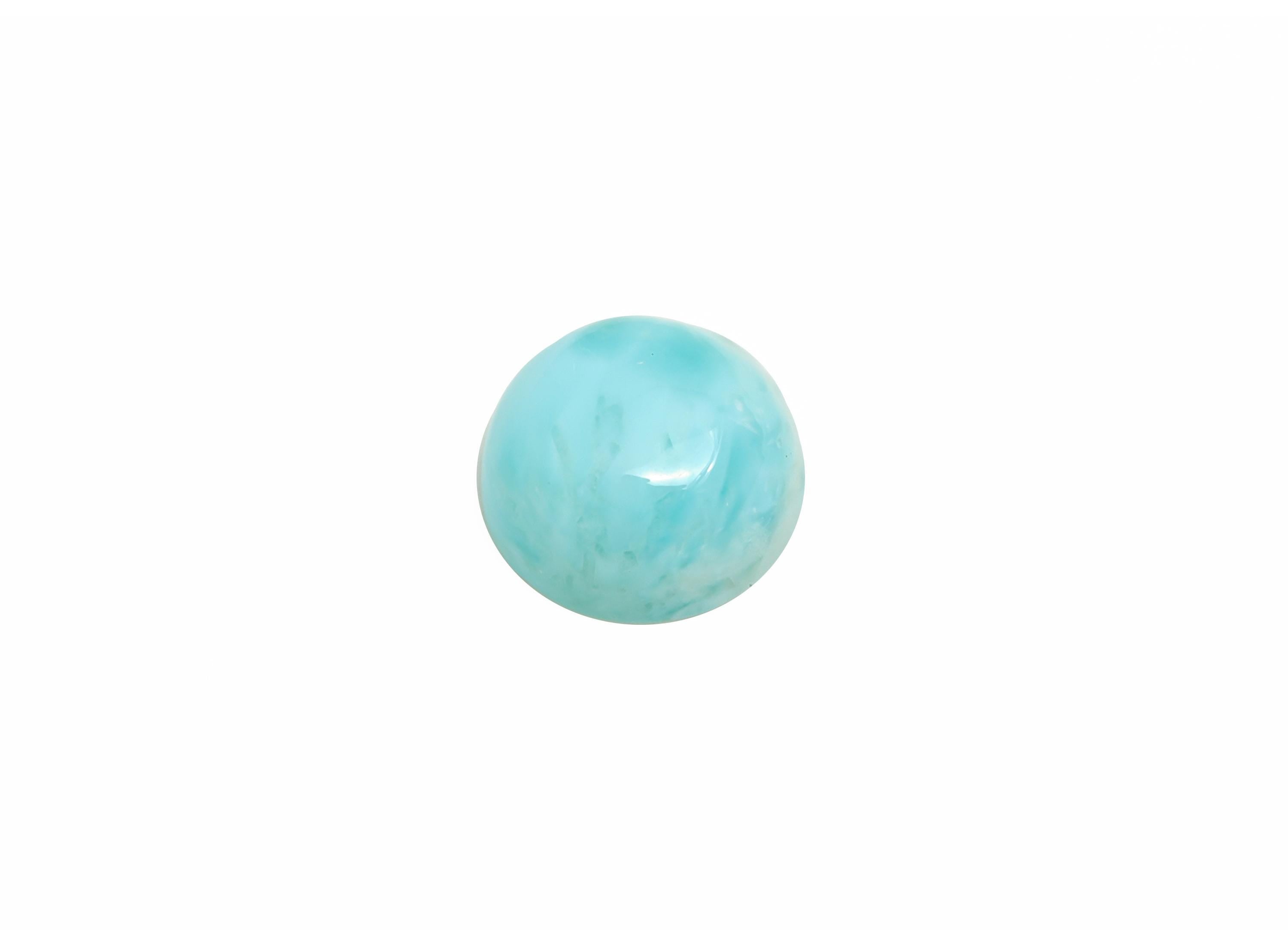 8mm Round Larimar Natural Stone - Blue Larimar Cabochon For Crafts - Larimar Stone For Bezel Setting - Larimar For Jewelry Making - NS2743 - DOMEDBAZAAR