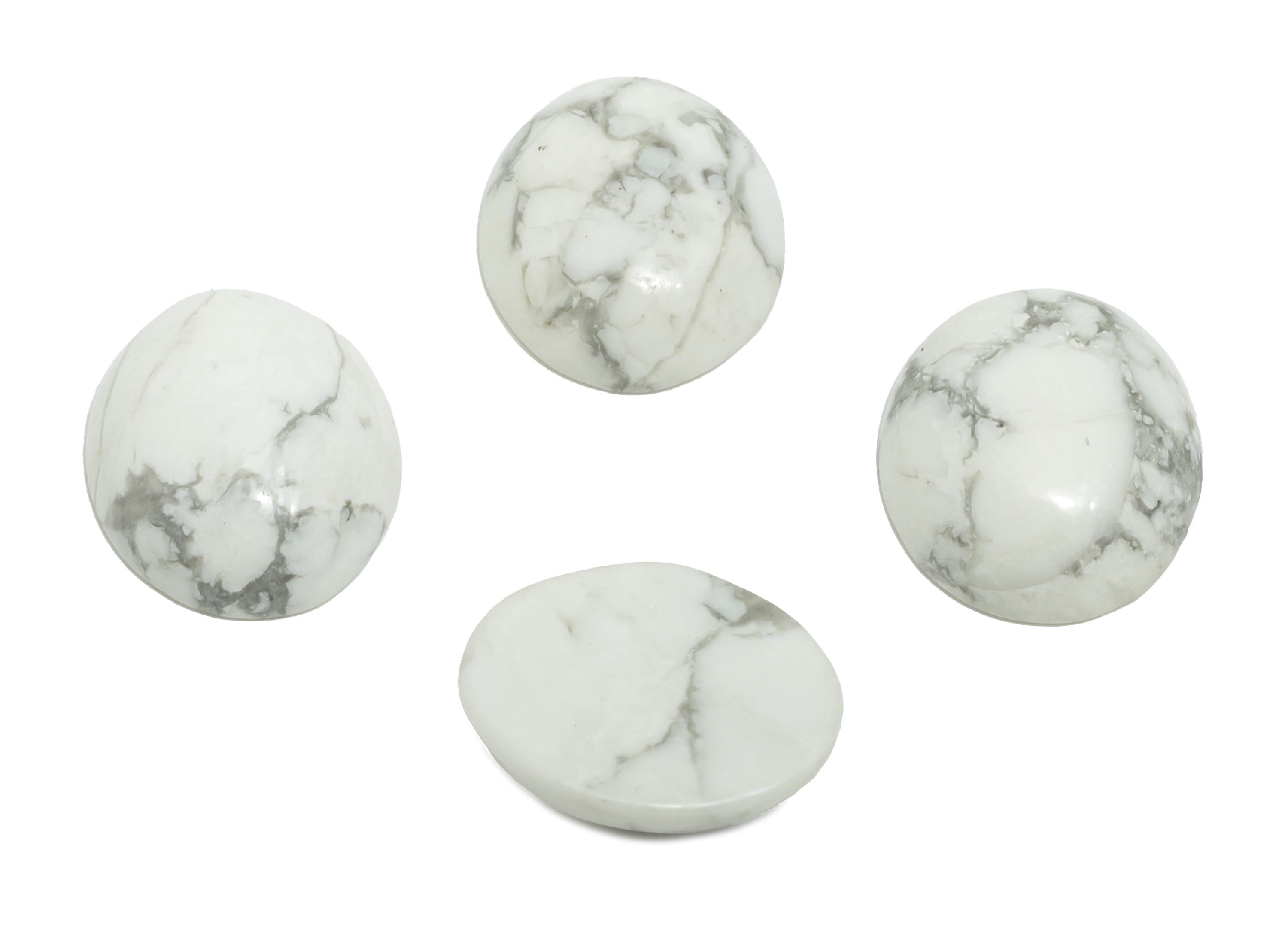 10*12mm White Turquoise Natural Stone - Oval Cabochon for DIY Making - Setting Stone for Ring or Pendant - Decorative Gemstone - NS2900 - DOMEDBAZAAR