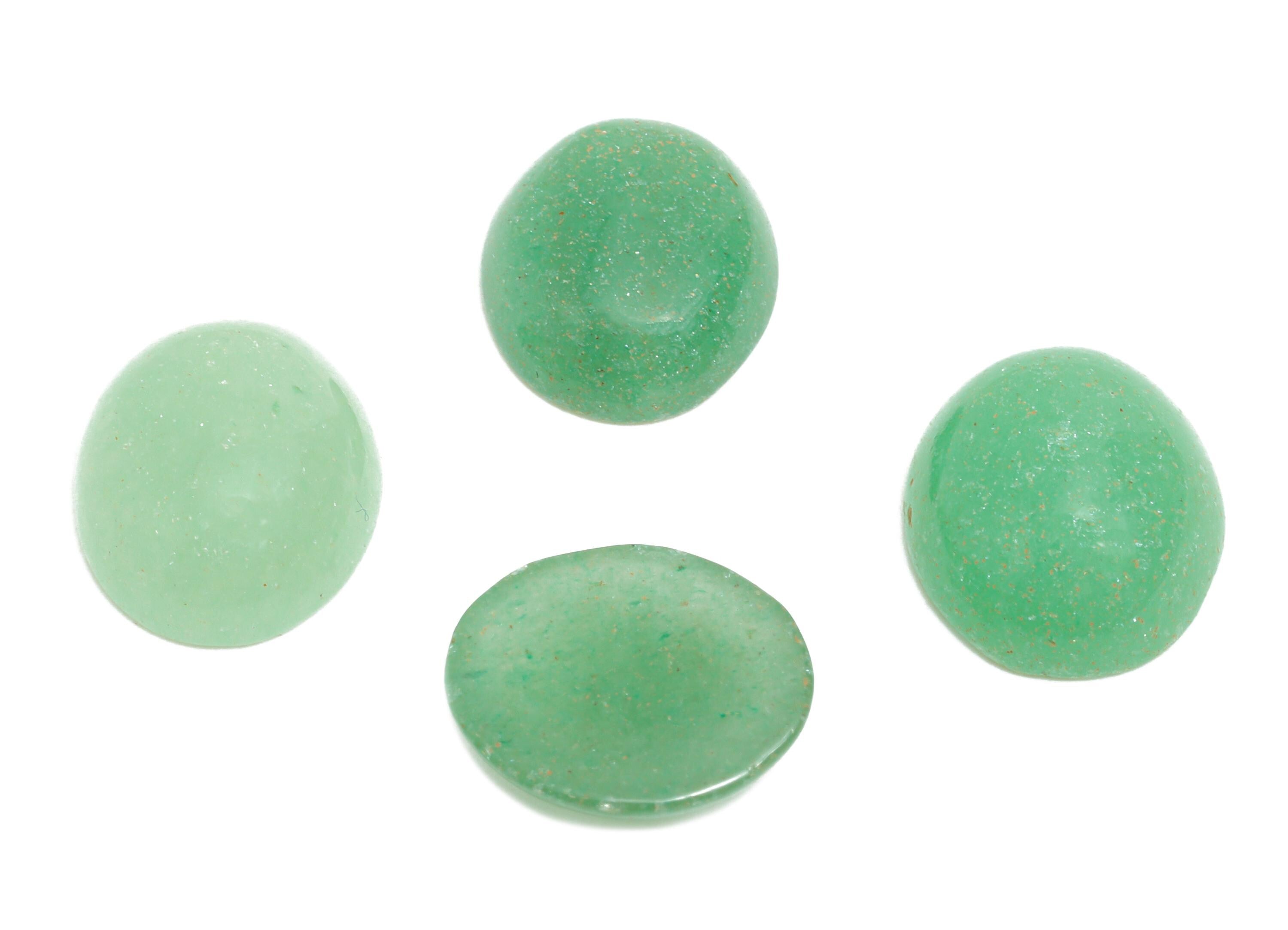 10*12mm Green Aventurine Natural Stone - Oval Cabochon for DIY Making - Setting Stone for Ring or Pendant - Decorative Gemstone - NS2908 - DOMEDBAZAAR