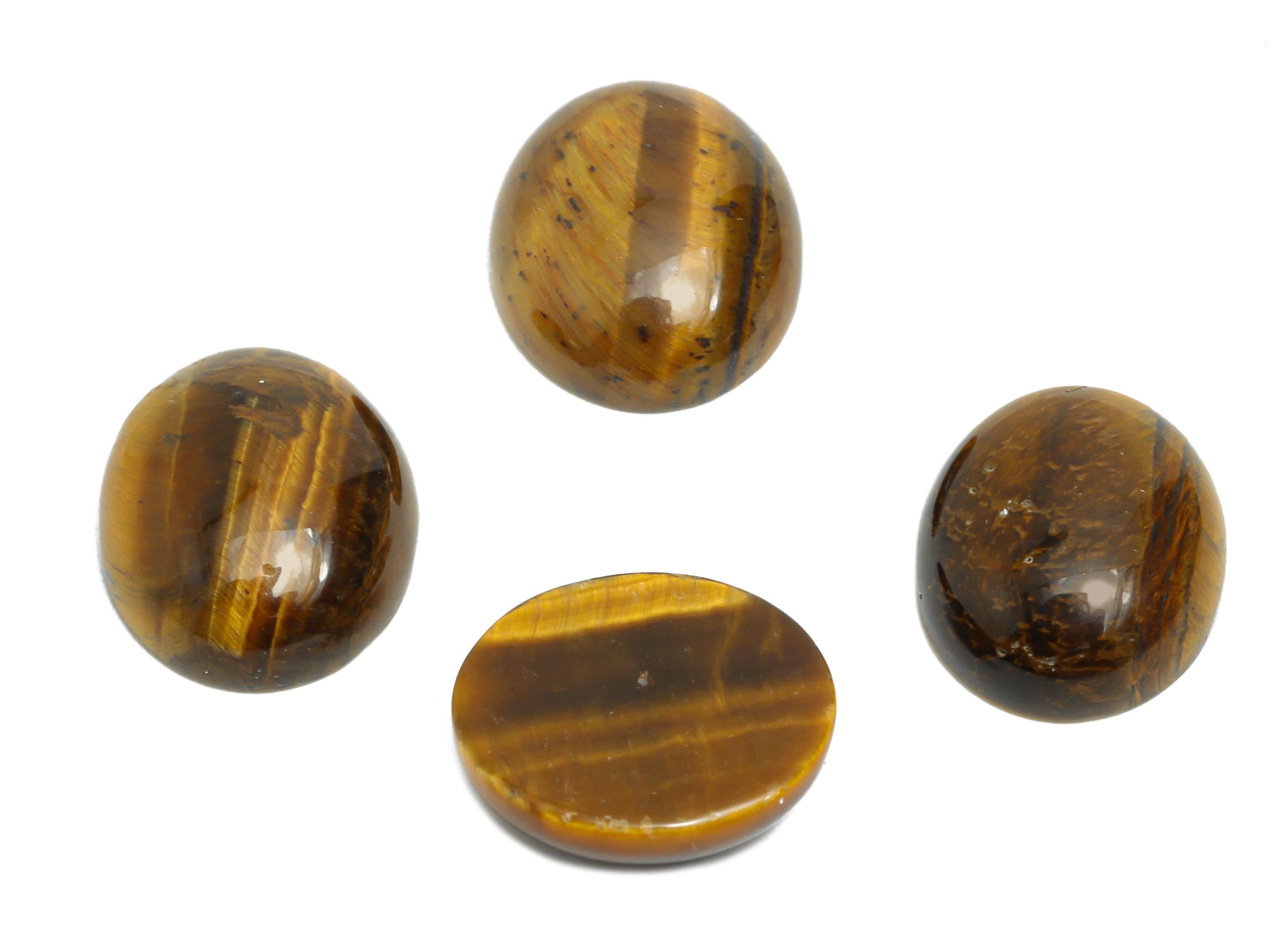 10*12mm Tigereye Natural Stone - Oval Cabochon for Bezel Setting - Setting Stone for Ring or Pendant - DIY Craft Gemstone Making - NS2925 - DOMEDBAZAAR