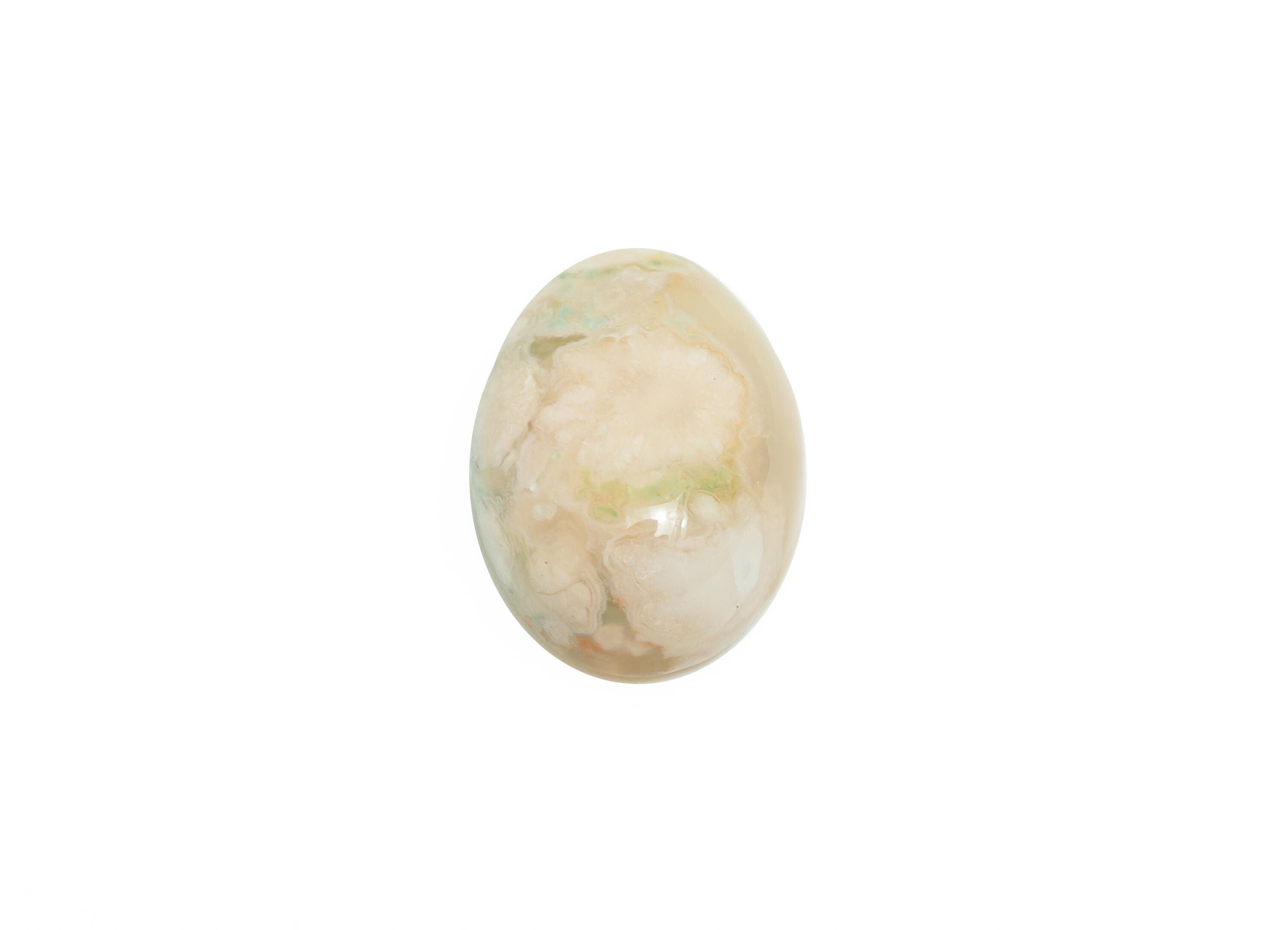 12.8*17.7mm Cabochon Oval Sakura Agate - Flower Agate Stone For Crafts - Smooth Flower Agate Cabochon Setting For Jewelry Making - NS2757 - DOMEDBAZAAR