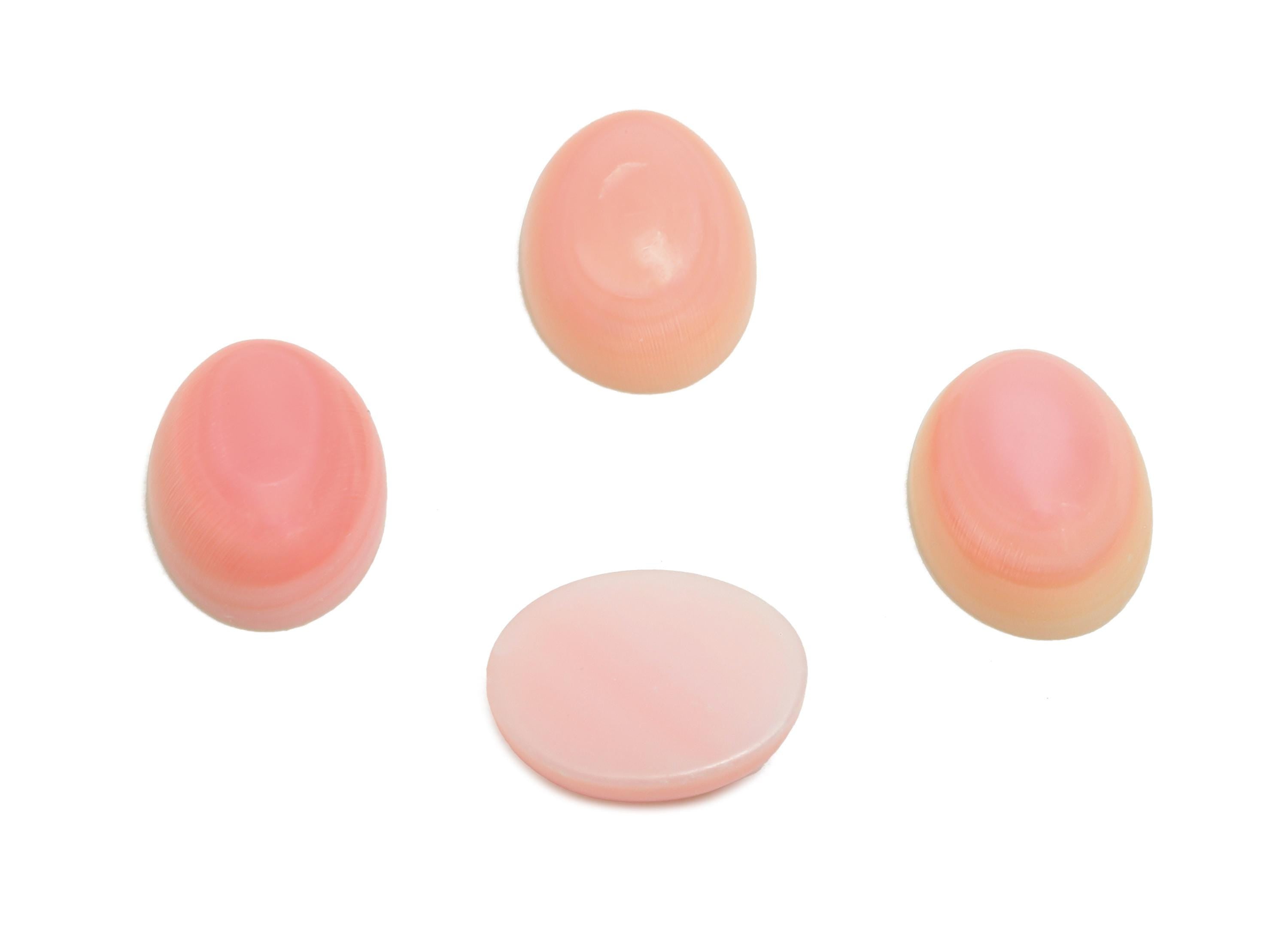5.8*7.6mm Cabochon Oval Conch Shell - Pink Conch Shell For Crafts - Geometry Stone For Bezel Setting - Stone For Jewelry Making - NS2709 - DOMEDBAZAAR