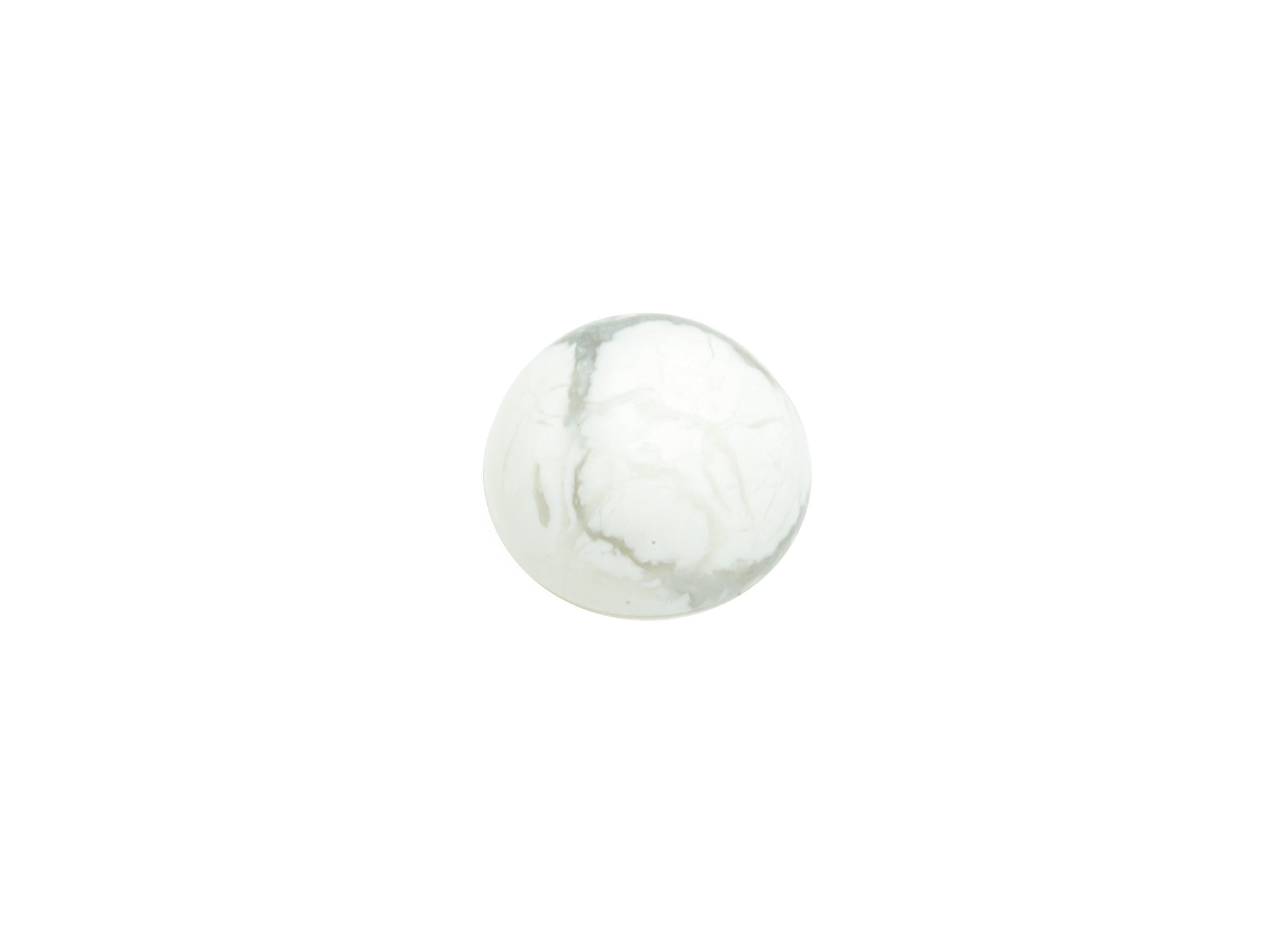6mm White Turquoise Cabochon - Round Bezel Setting Stone for Jewelry Making - Smooth Cabochon for Ring - Healing Stone Gemstone - NS2936 - DOMEDBAZAAR