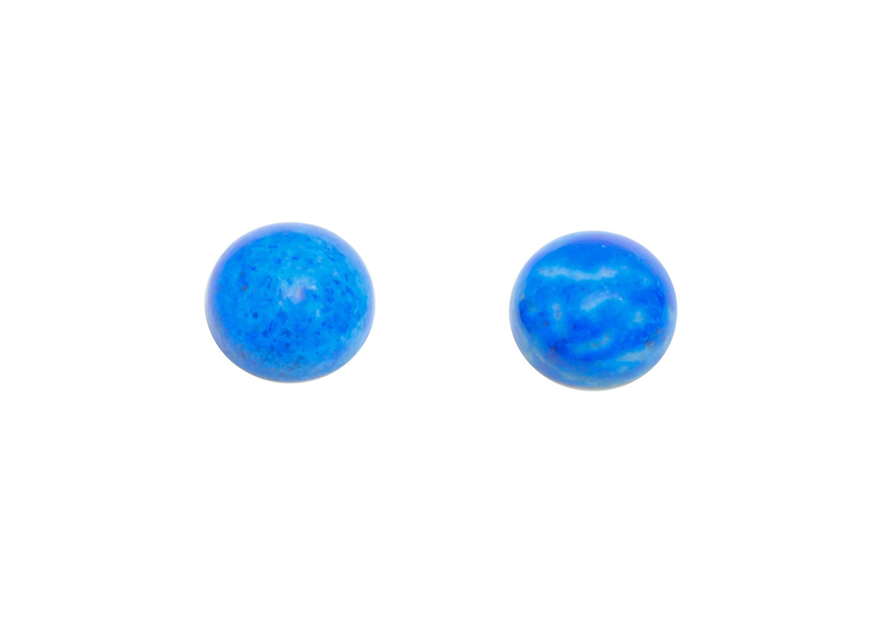 6mm Cabochon Round Deep Blue Lapis Stone - High-Quality Lapis Lazuli For DIY Jewelry - Polished Healing Stone For Jewelry Setting - NS2719 - DOMEDBAZAAR