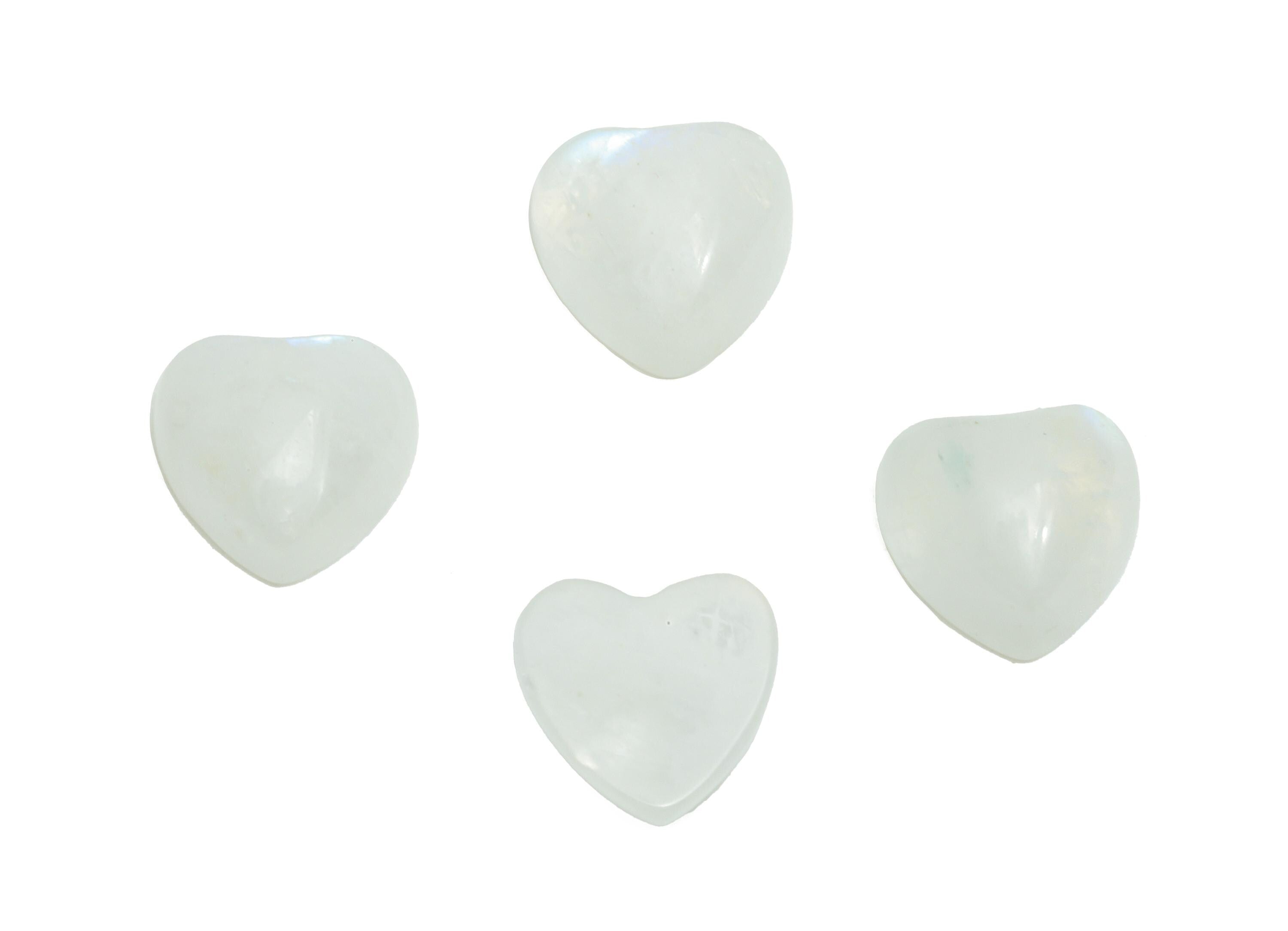 6mm Cabochon Heart Moonstone - Moonstone Cabochon For Jewelry - Polished Stone For Setting - Moonstone For Ring DIY Jewelry - NS2712 - DOMEDBAZAAR