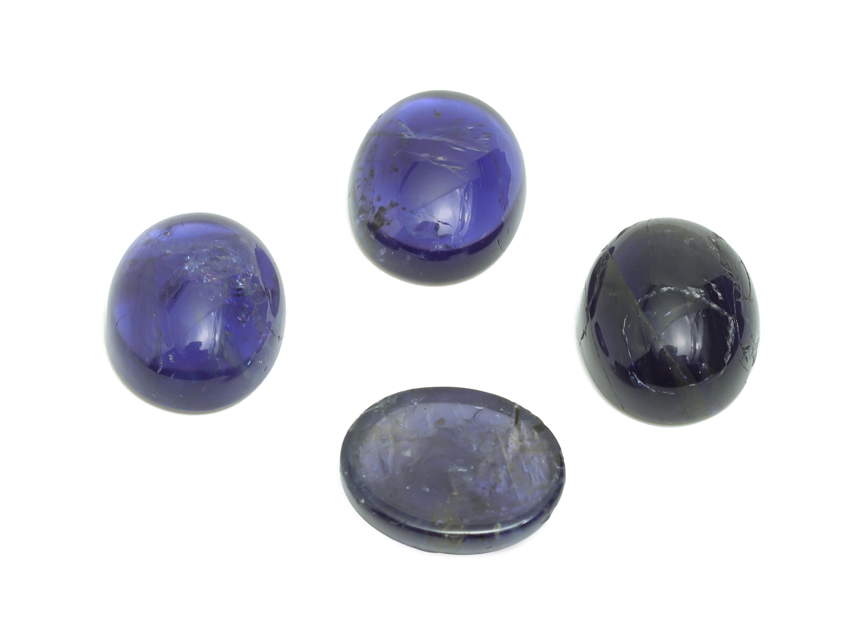 9*11mm Cabochon Oval Deep Blue Iolite - Cabochon For Jewelry - Polished Iolite For Ring Setting - Stone Jewelry Making - NS2713 - DOMEDBAZAAR