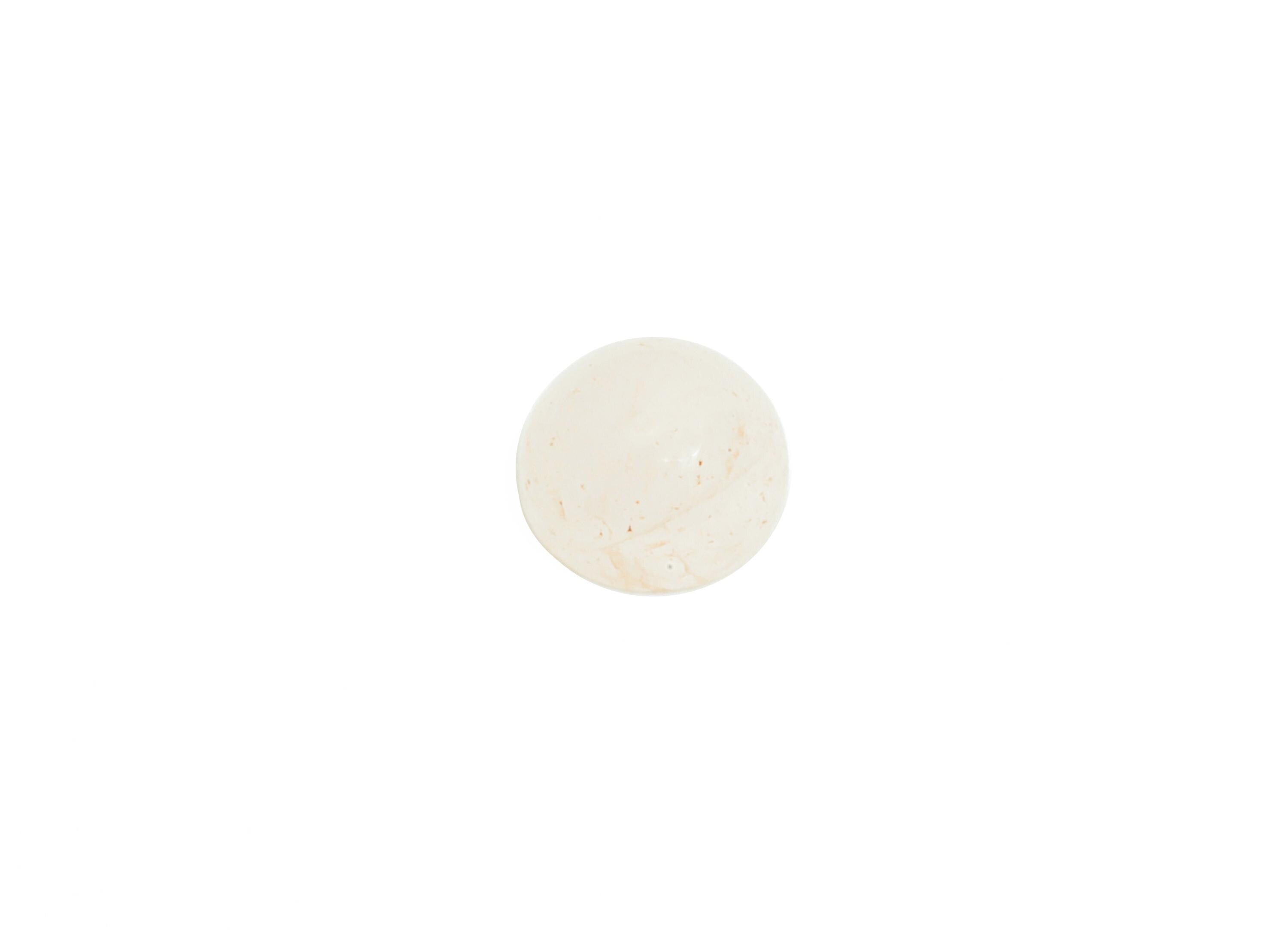 4mm Powder Crystal Cabochon - Round Bezel Setting Stone for Pendant Jewelry - Polished Cabochon for Ring - Healing Natural Gemstone - NS2948 - DOMEDBAZAAR