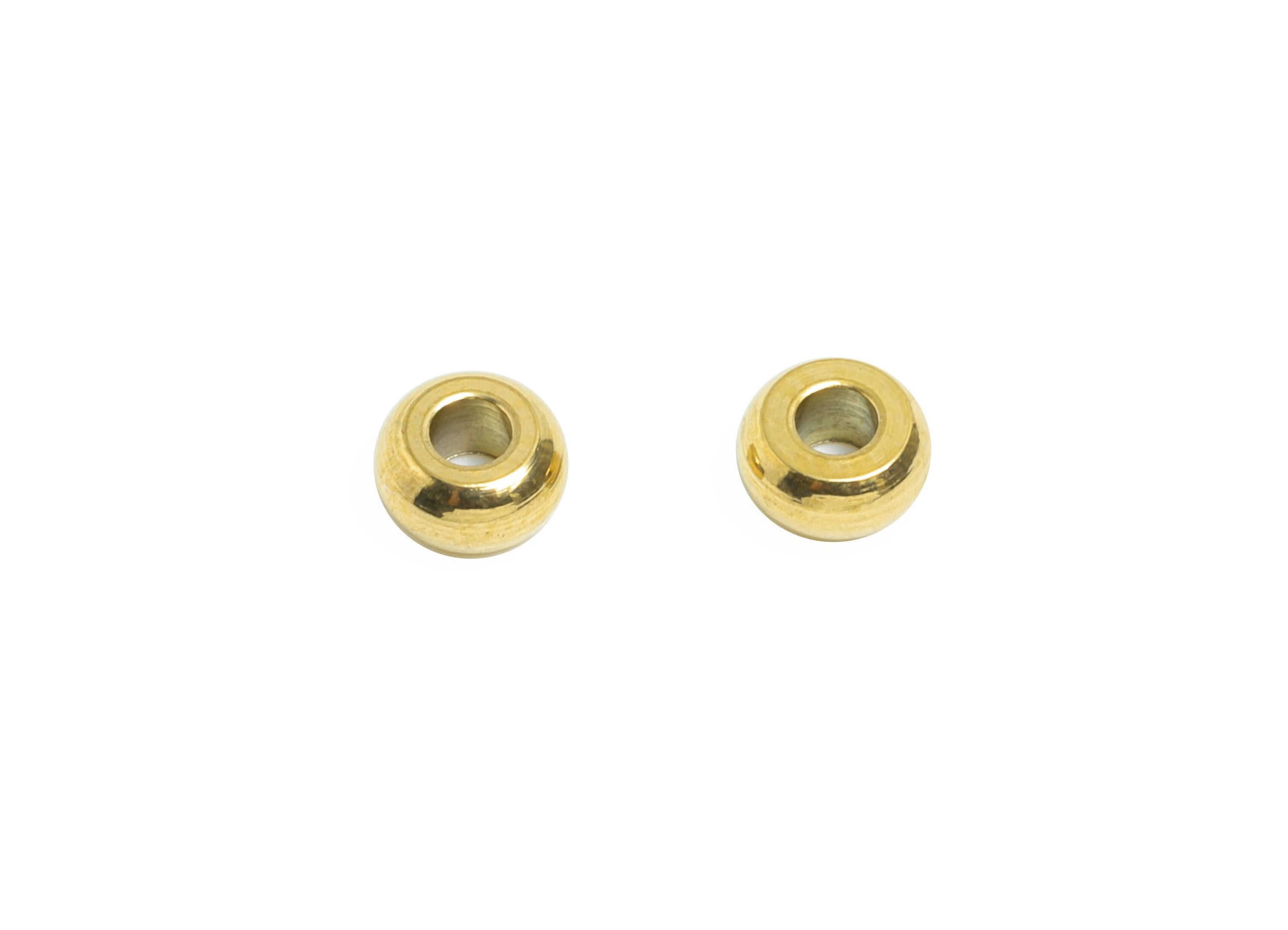 4mm Steel Spacer Bead - Beading Accessories for Bracelet or Necklace - Metal Bead for Jewelry Making - 18K Vacuum Plated - 4x4x2mm -SS2348G - DOMEDBAZAAR