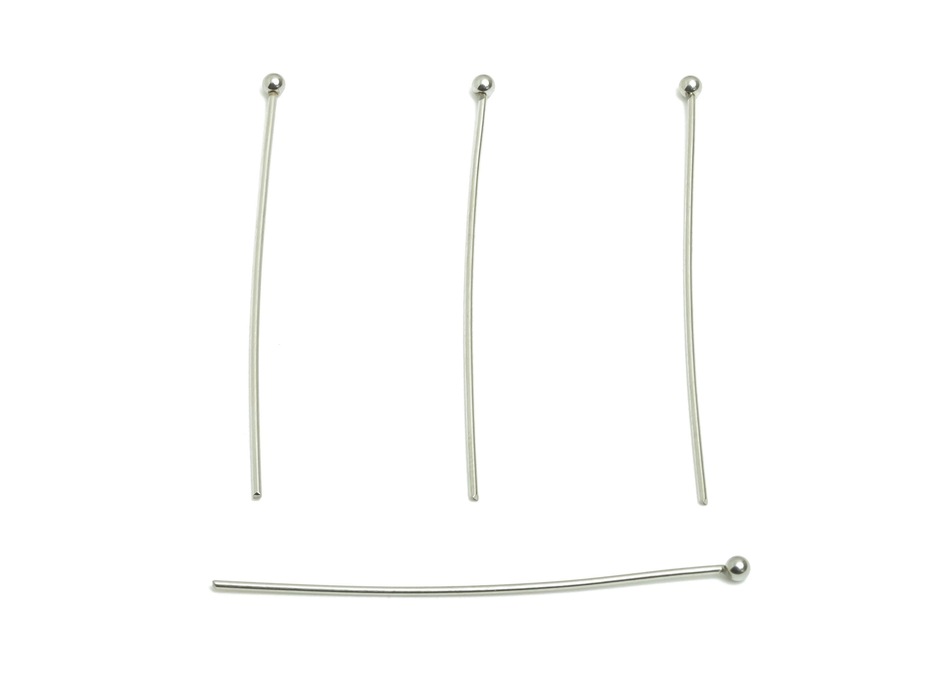 0.7*40mm Steel Ball Head Pin - Beading Wire for Jewelry - Ball Head Pins for Jewelry Making - Crafting Headpins for Beaded Jewelry-SS2132-40