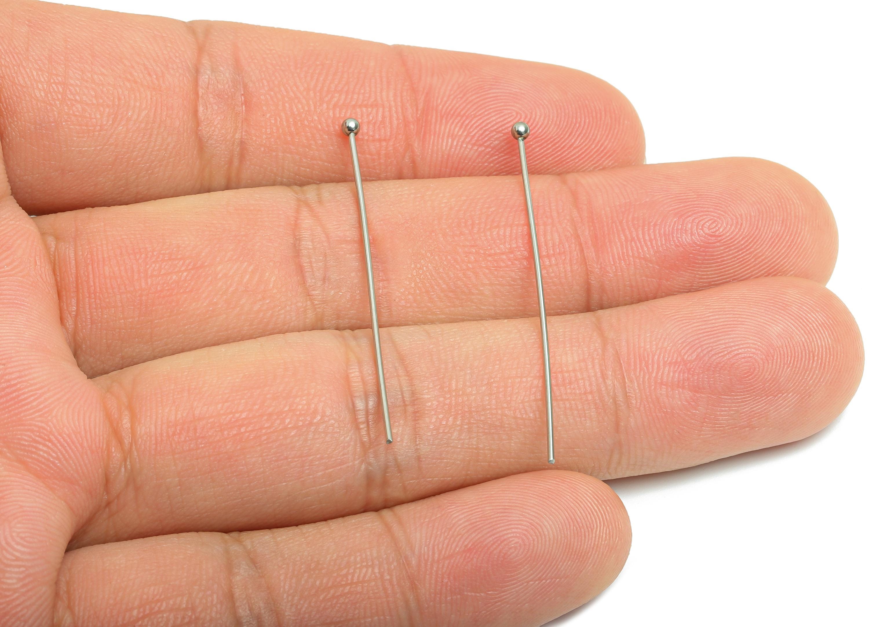 0.7*40mm Steel Ball Head Pin - Beading Wire for Jewelry - Ball Head Pins for Jewelry Making - Crafting Headpins for Beaded Jewelry-SS2132-40
