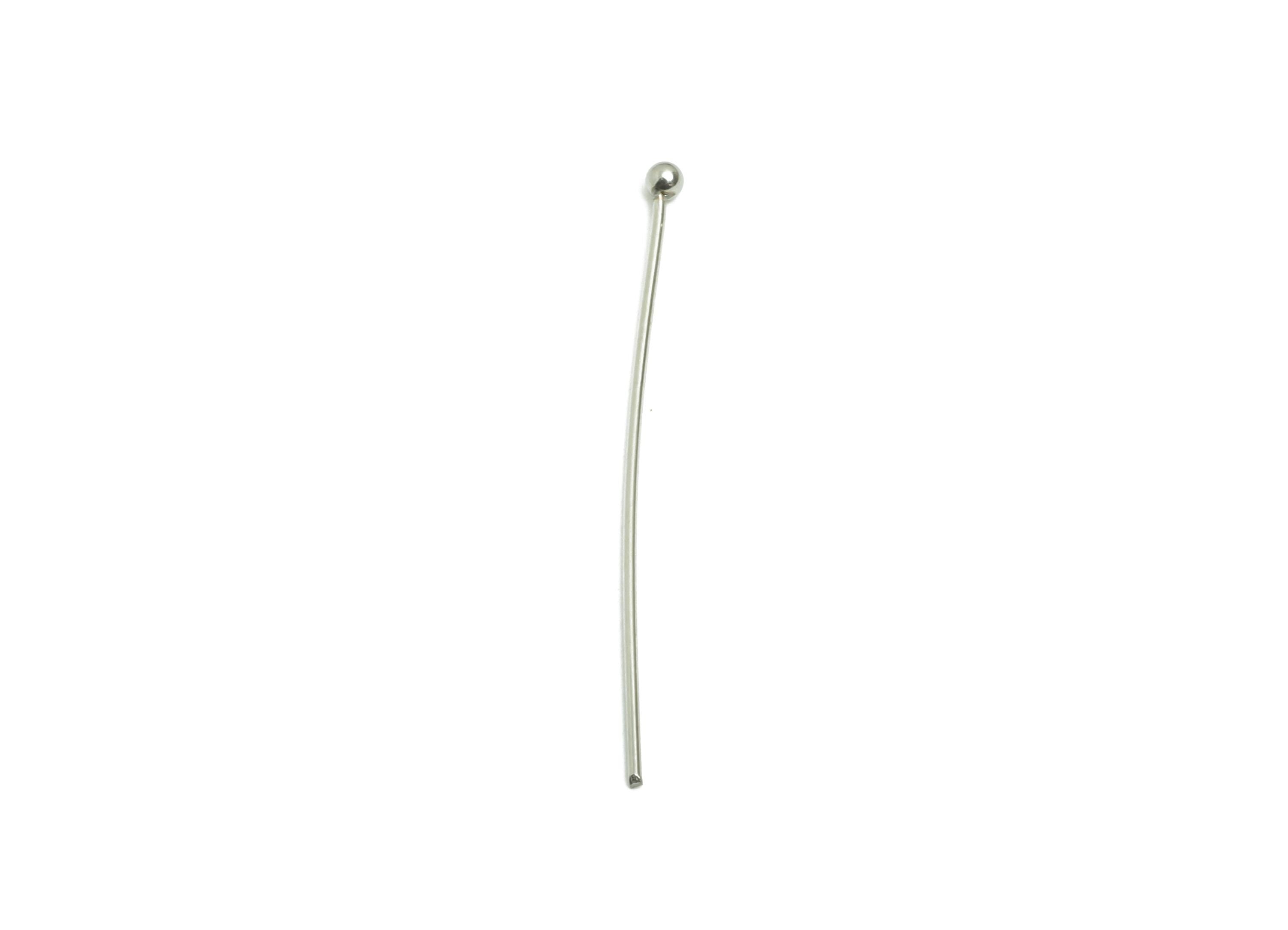 0.7*25mm Steel Ball Head Pin - Beading Wire for Jewelry - Ball Head Pins for Jewelry Making - Crafting Headpins for Beaded Jewelry-SS2132-25