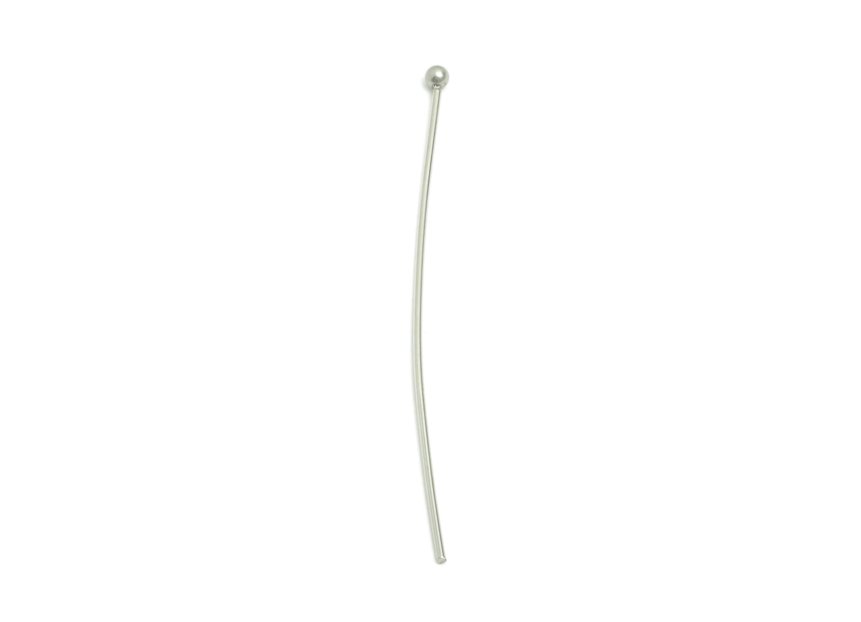 0.7*45mm Steel Ball Head Pin - Beading Wire for Jewelry - Ball Head Pins for Jewelry Making - Crafting Headpins for Beaded Jewelry-SS2132-45 - DOMEDBAZAAR