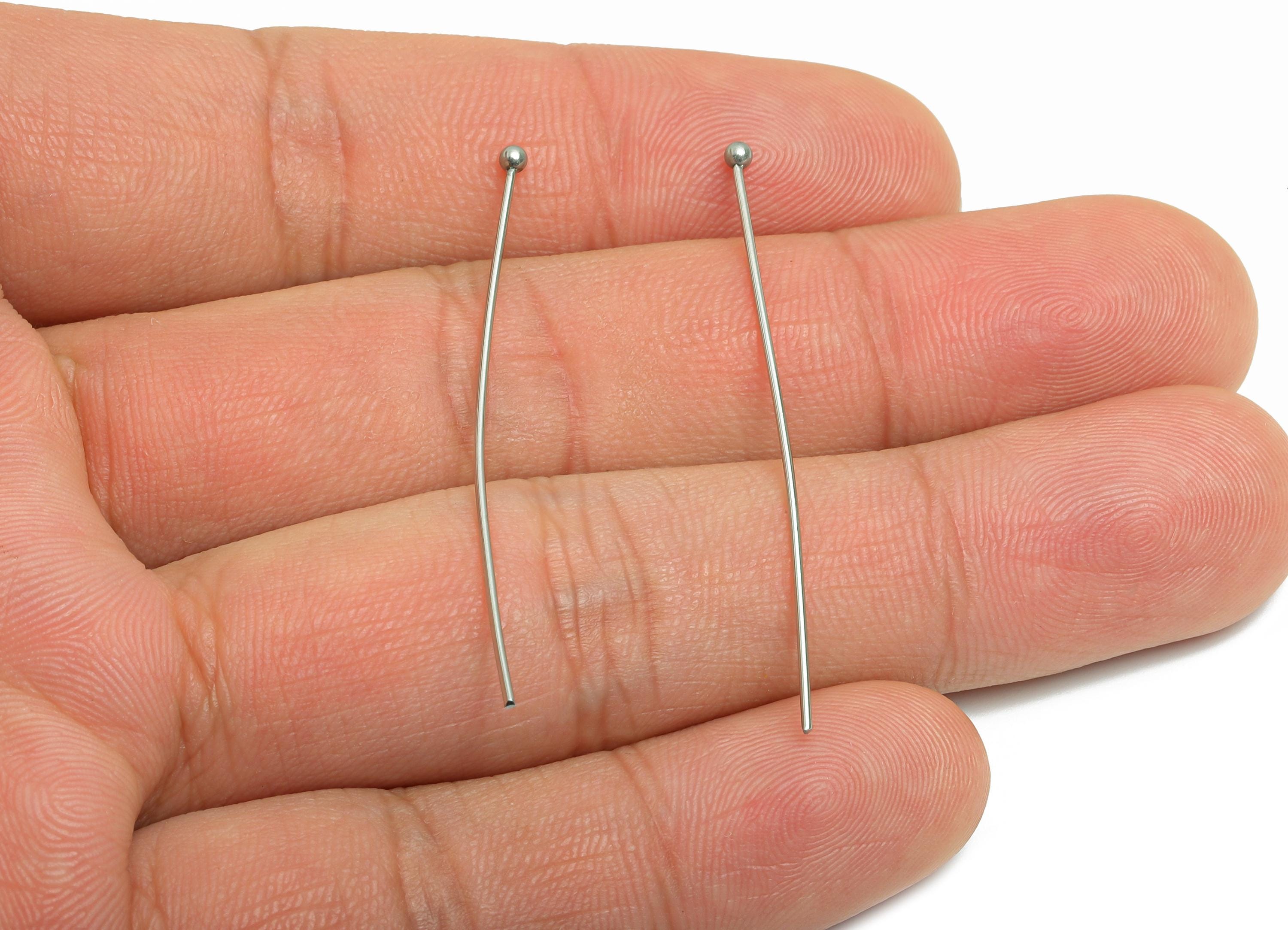 0.7*45mm Steel Ball Head Pin - Beading Wire for Jewelry - Ball Head Pins for Jewelry Making - Crafting Headpins for Beaded Jewelry-SS2132-45 - DOMEDBAZAAR