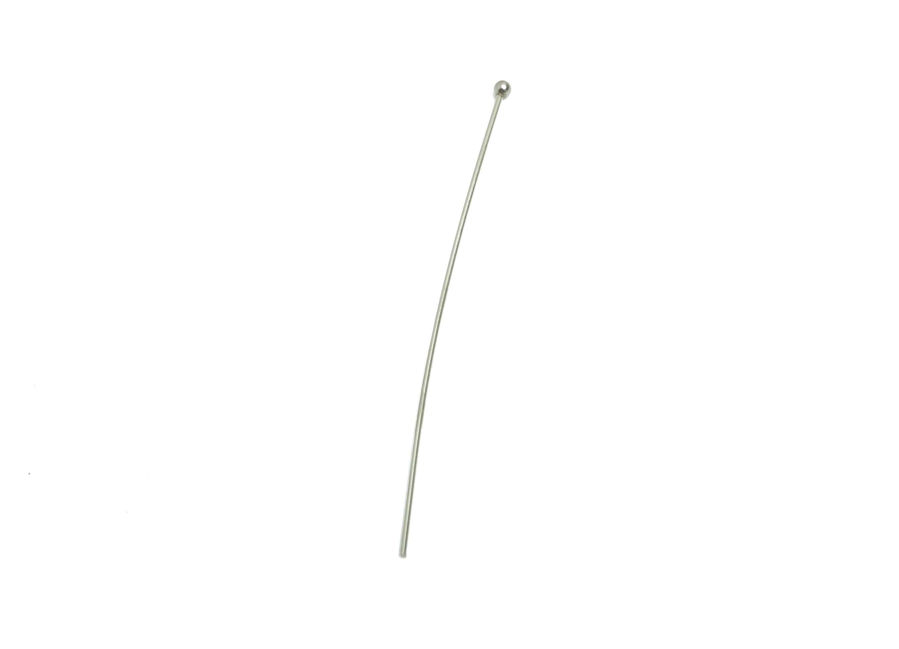 0.7*60mm Steel Ball Head Pin - Beading Wire for Jewelry - Ball Head Pins for Jewelry Making - Crafting Headpins for Beaded Jewelry-SS2132-60 - DOMEDBAZAAR