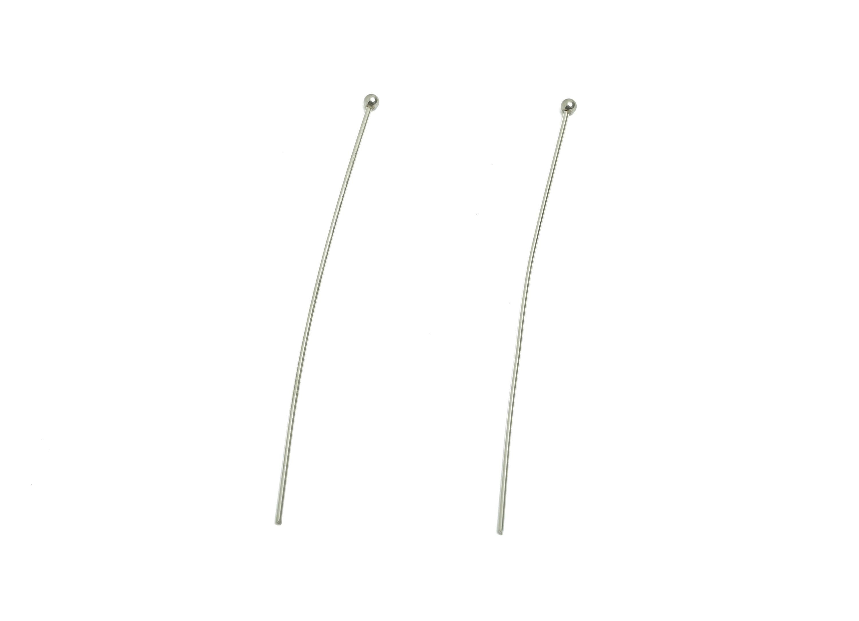 0.7*60mm Steel Ball Head Pin - Beading Wire for Jewelry - Ball Head Pins for Jewelry Making - Crafting Headpins for Beaded Jewelry-SS2132-60 - DOMEDBAZAAR