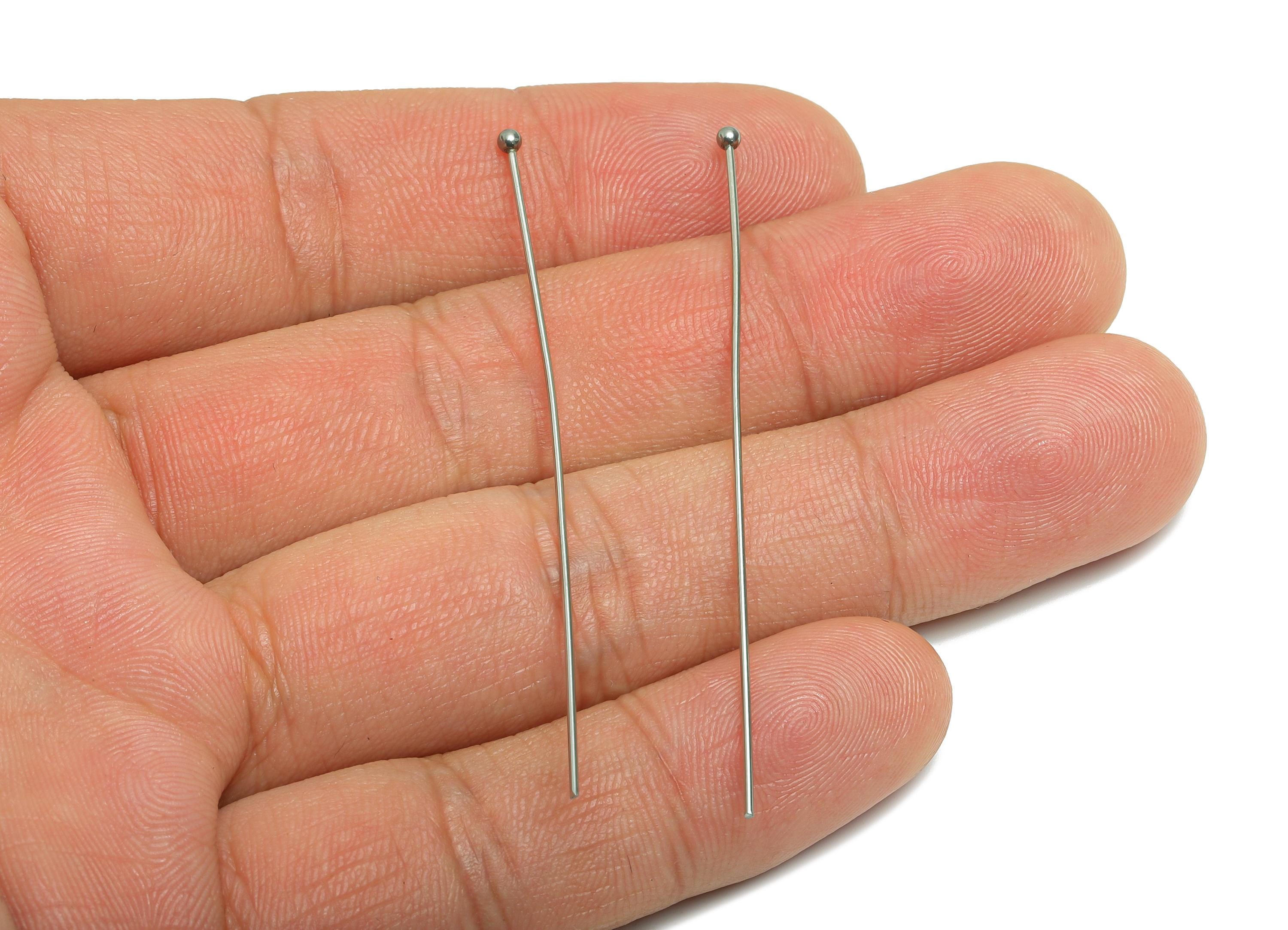 0.7*60mm Steel Ball Head Pin - Beading Wire for Jewelry - Ball Head Pins for Jewelry Making - Crafting Headpins for Beaded Jewelry-SS2132-60 - DOMEDBAZAAR