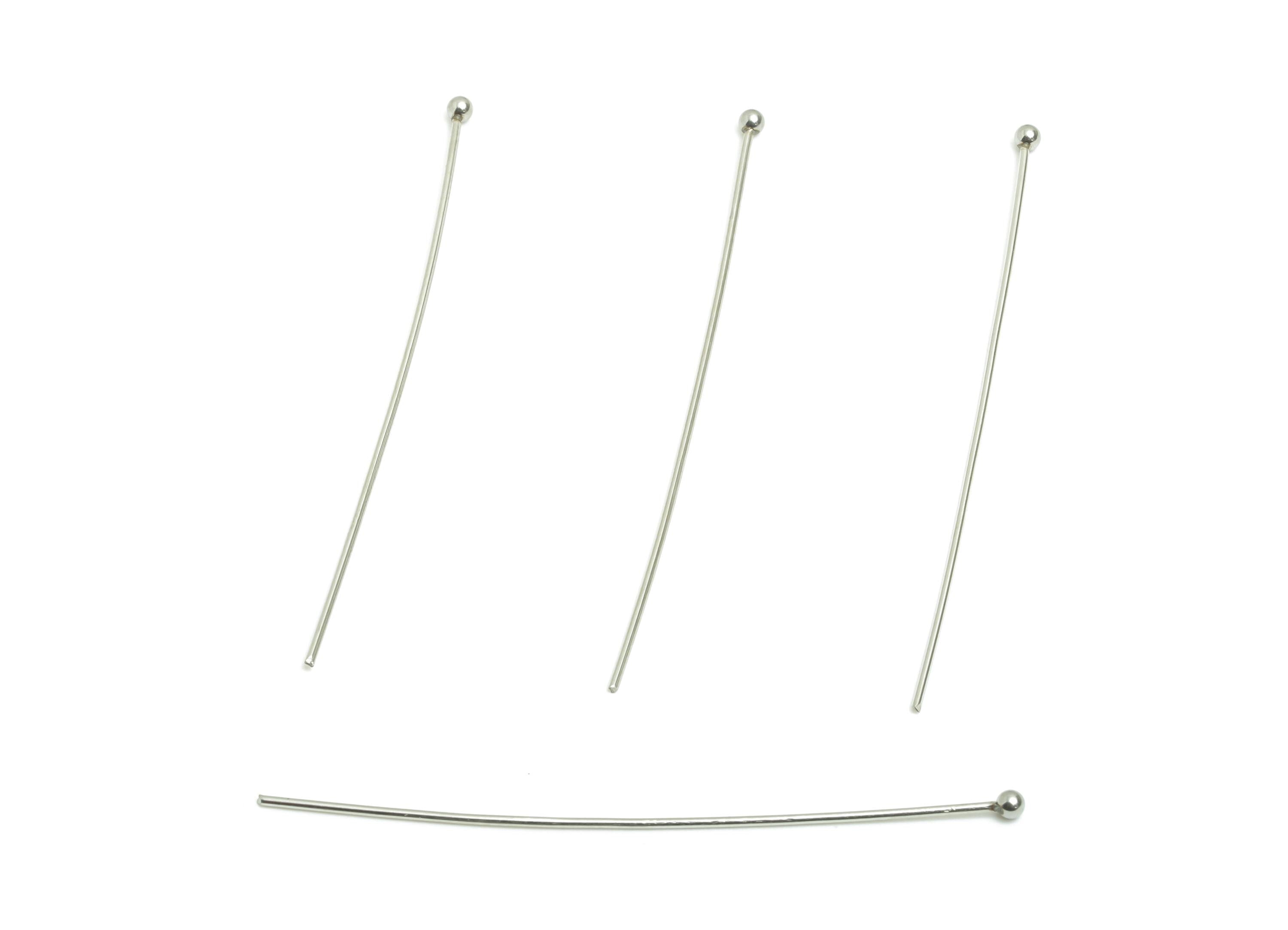 0.7*50mm Steel Ball Head Pin - Beading Wire for Jewelry - Ball Head Pins for Jewelry Making - Crafting Headpins for Beaded Jewelry-SS2132-50 - DOMEDBAZAAR