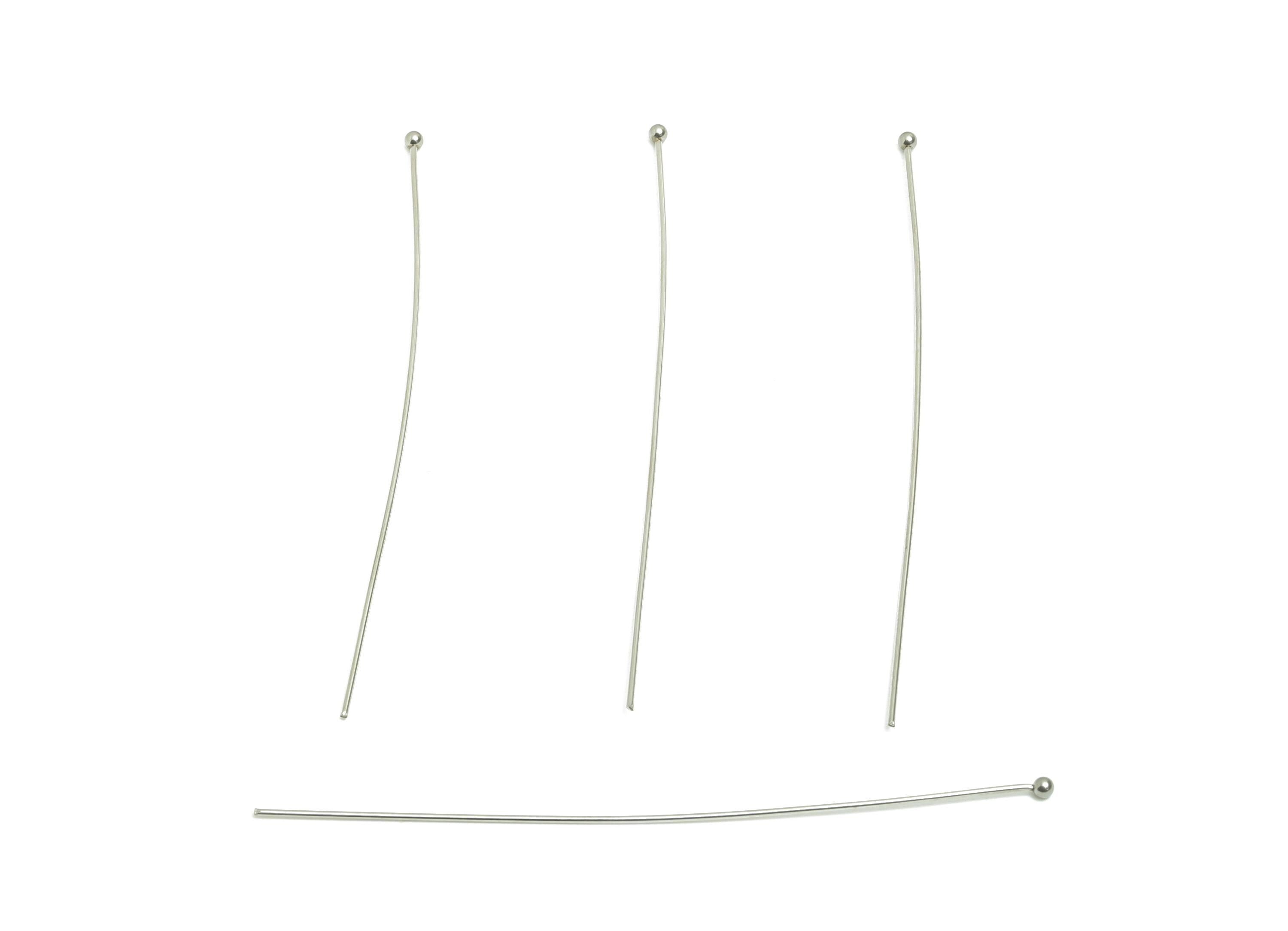 0.7*70mm Steel Ball Head Pin - Beading Wire for Jewelry - Ball Head Pins for Jewelry Making - Crafting Headpins for Beaded Jewelry-SS2132-70 - DOMEDBAZAAR