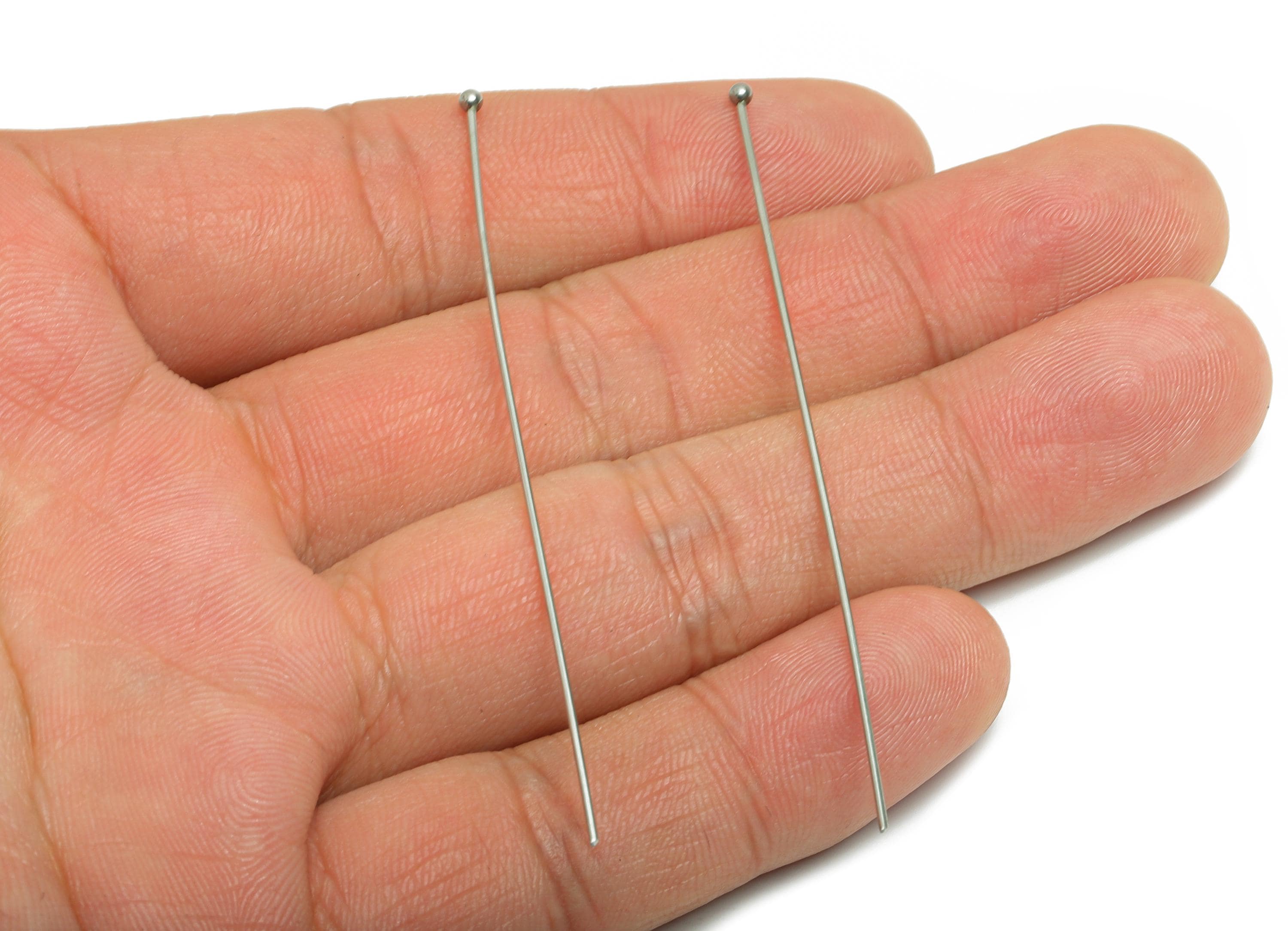 0.7*70mm Steel Ball Head Pin - Beading Wire for Jewelry - Ball Head Pins for Jewelry Making - Crafting Headpins for Beaded Jewelry-SS2132-70 - DOMEDBAZAAR