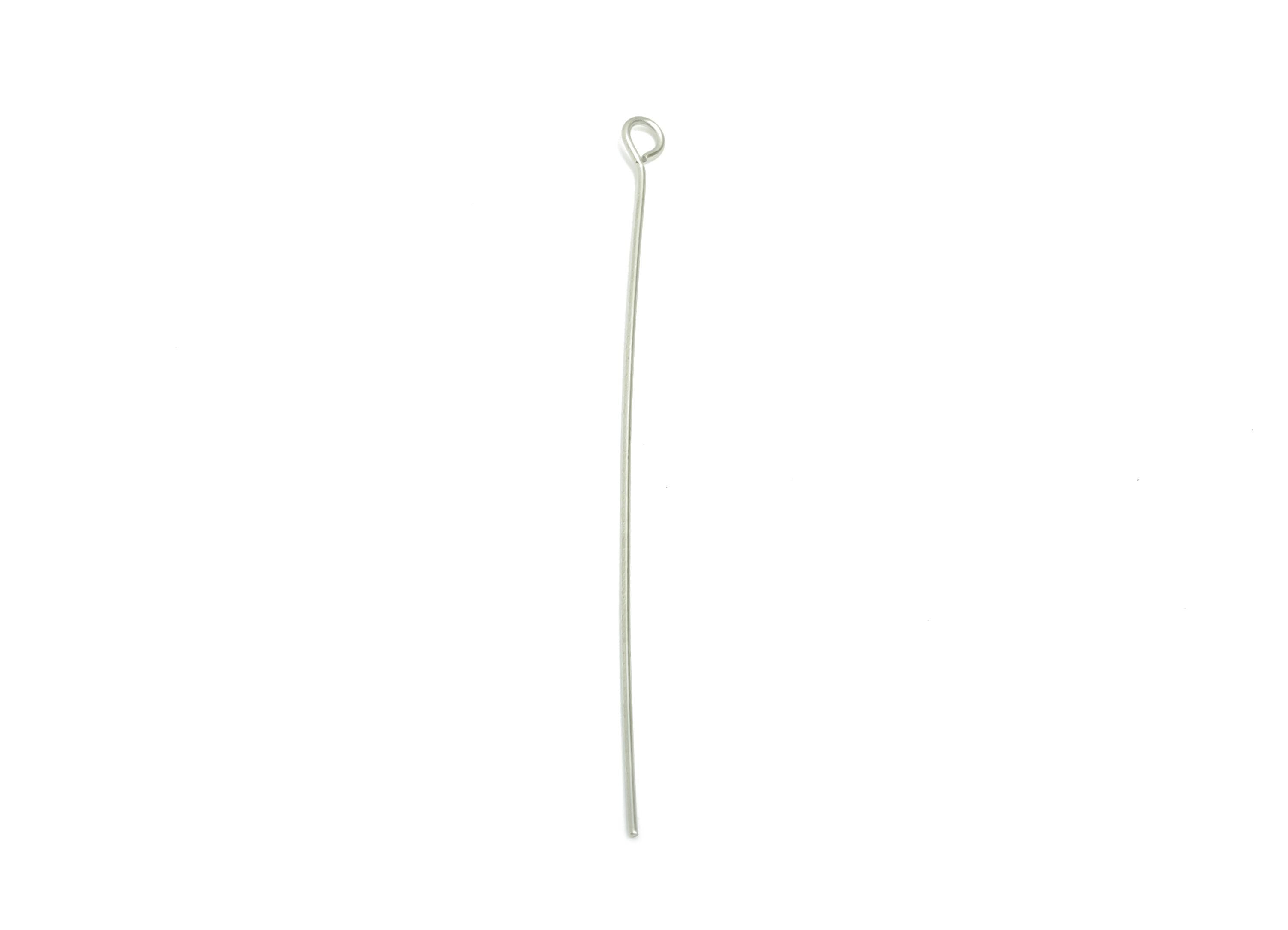 0.7*60mm Steel Eye Pin - Beading Eye Pins for Jewelry - Bulk Eye Pins for Beading Jewelry - Crafting Headpins for Beaded Jewelry - SS2131-60 - DOMEDBAZAAR