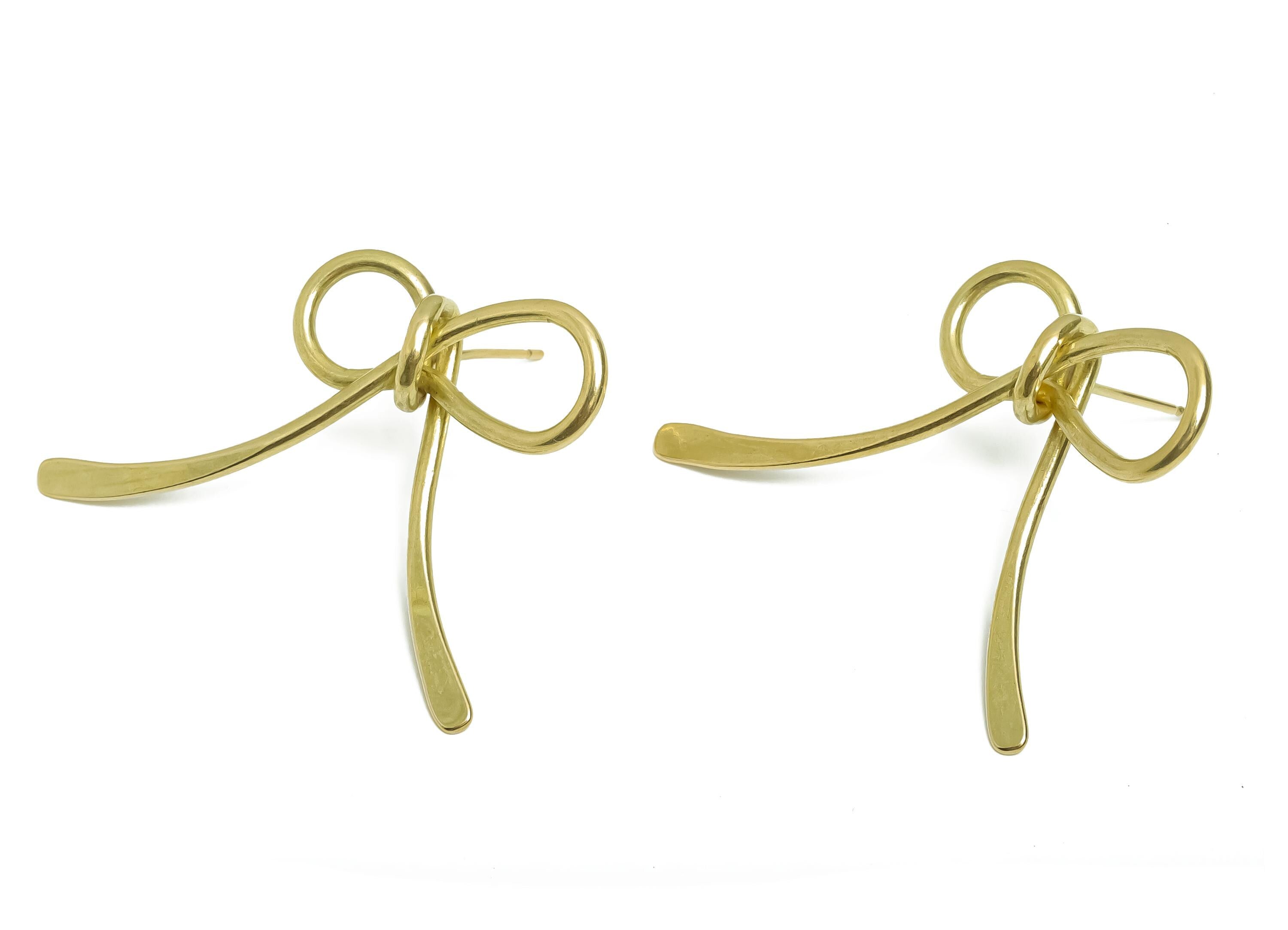 Brass Bow Earring Post - Ribbon Stud Earring - Hammered Wire Earring Stud - Fashion Earring - Gift for Her Jewelry - 41x31x2mm - PP11210 - DOMEDBAZAAR