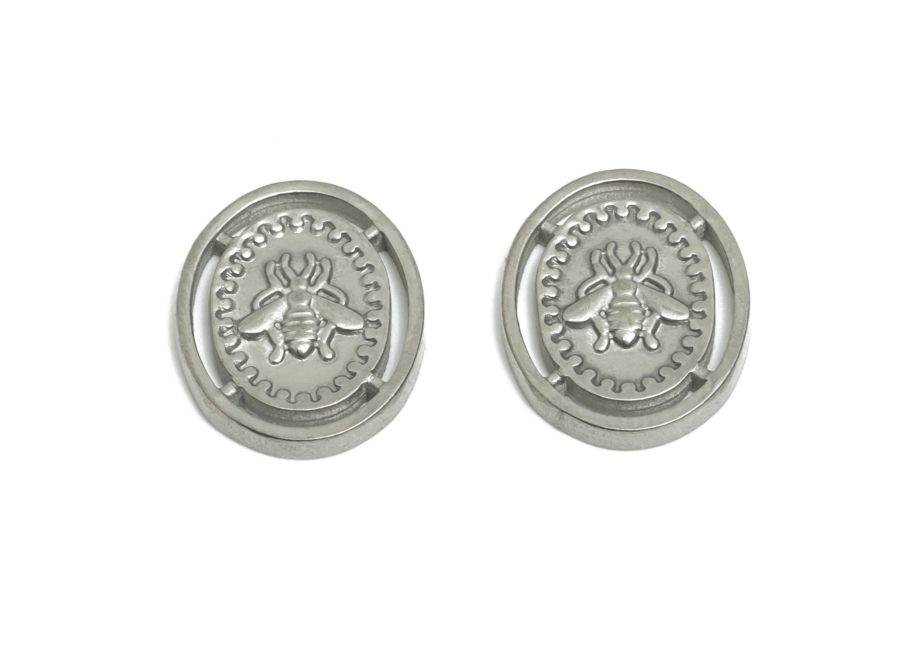 Stainless Steel Bee Charm - Steel Bee Charm for DIY Making - Vintage Antique Insect Charm - Bee Jewelry Making - 16x13x1.96mm - SS2724 - DOMEDBAZAAR