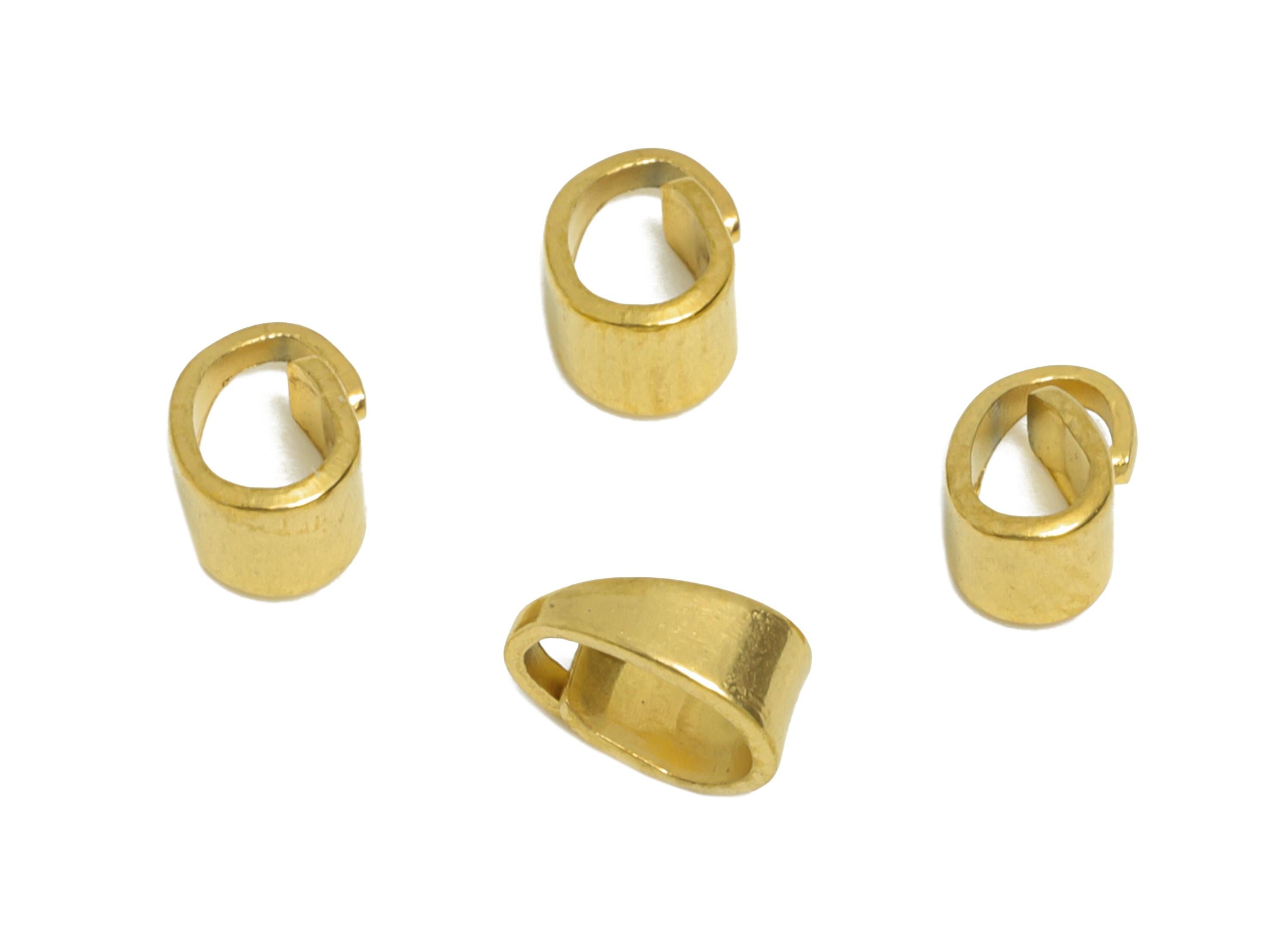 Steel Necklace Connection Buckle - Buckle Clasp - Universal Necklace Pendant Buckle - Melon Seed - 24K Vacuum Plated - 6x3.85x2.98mm-SS2586G - DOMEDBAZAAR