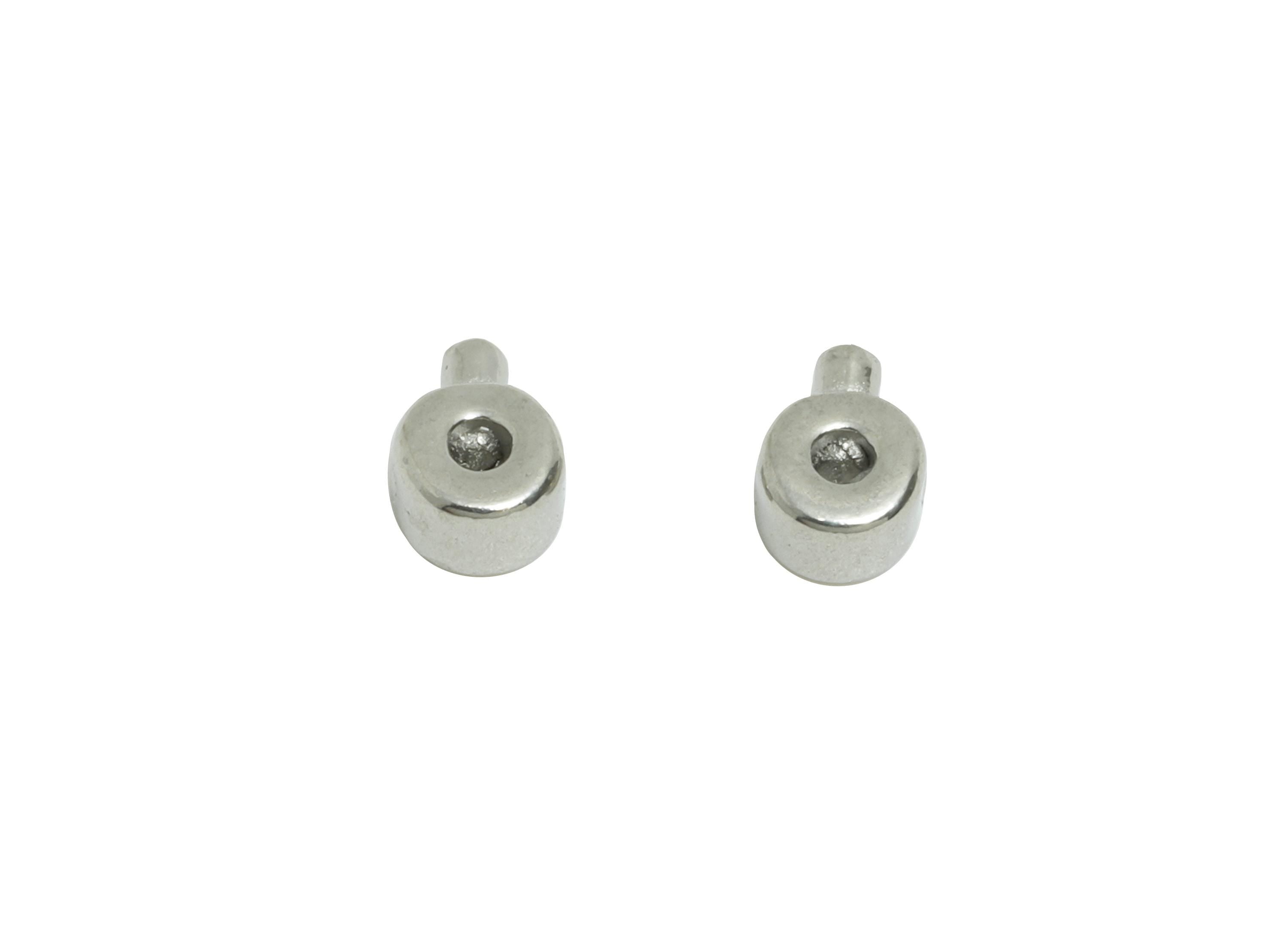Steel Mini Round Rubber - Sliding Bead Nuts - Necklace End - Bracelet End - Crimp End Bead - Stopper Bead - Steel Finding - 4x3x2mm - SS2709 - DOMEDBAZAAR