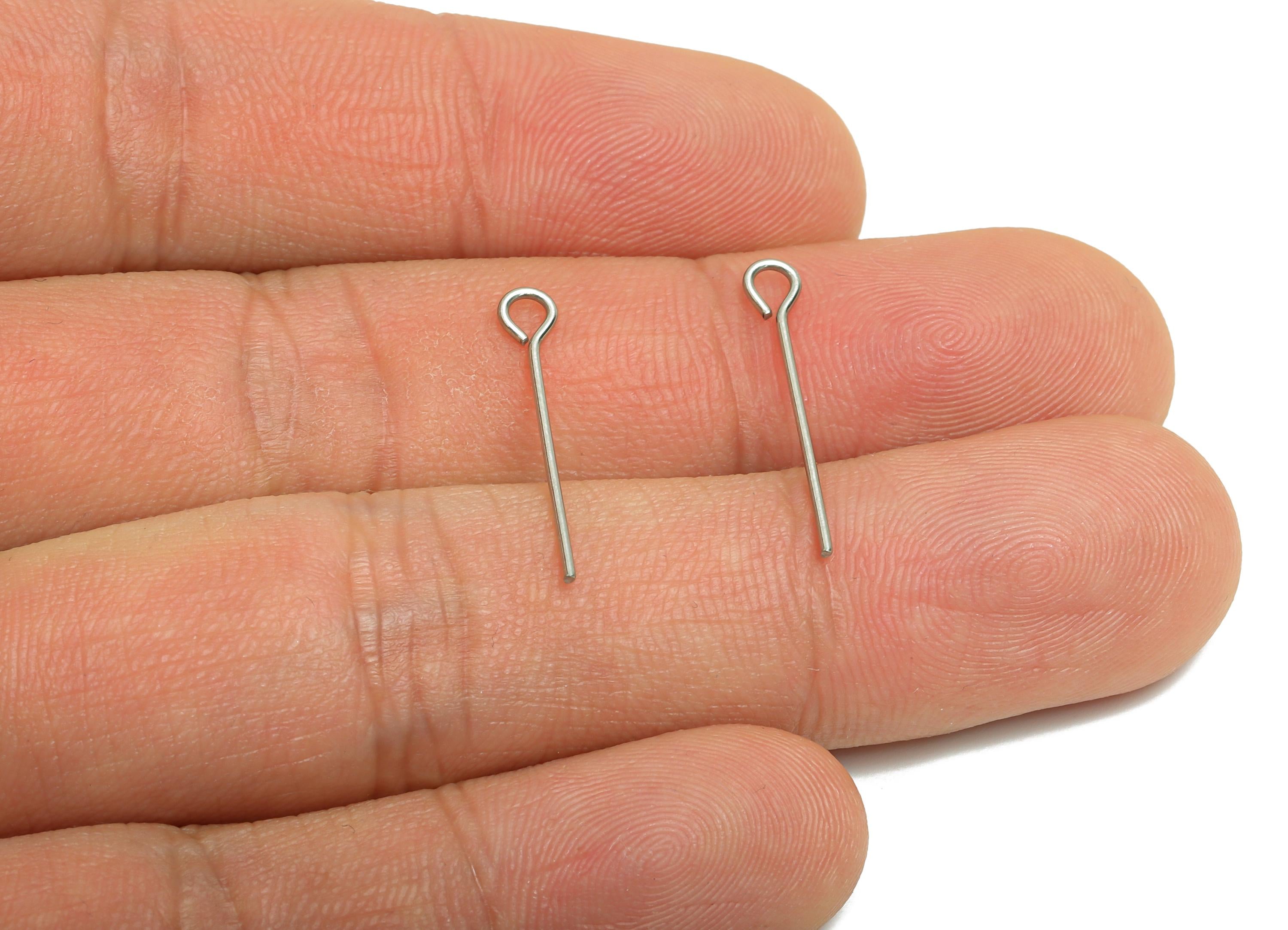 0.7*22mm Steel Eye Pin - Beading Eye Pins for Jewelry - Bulk Eye Beading Supplies for Handmade Jewelry - DIY Jewelry Making - SS2131-22