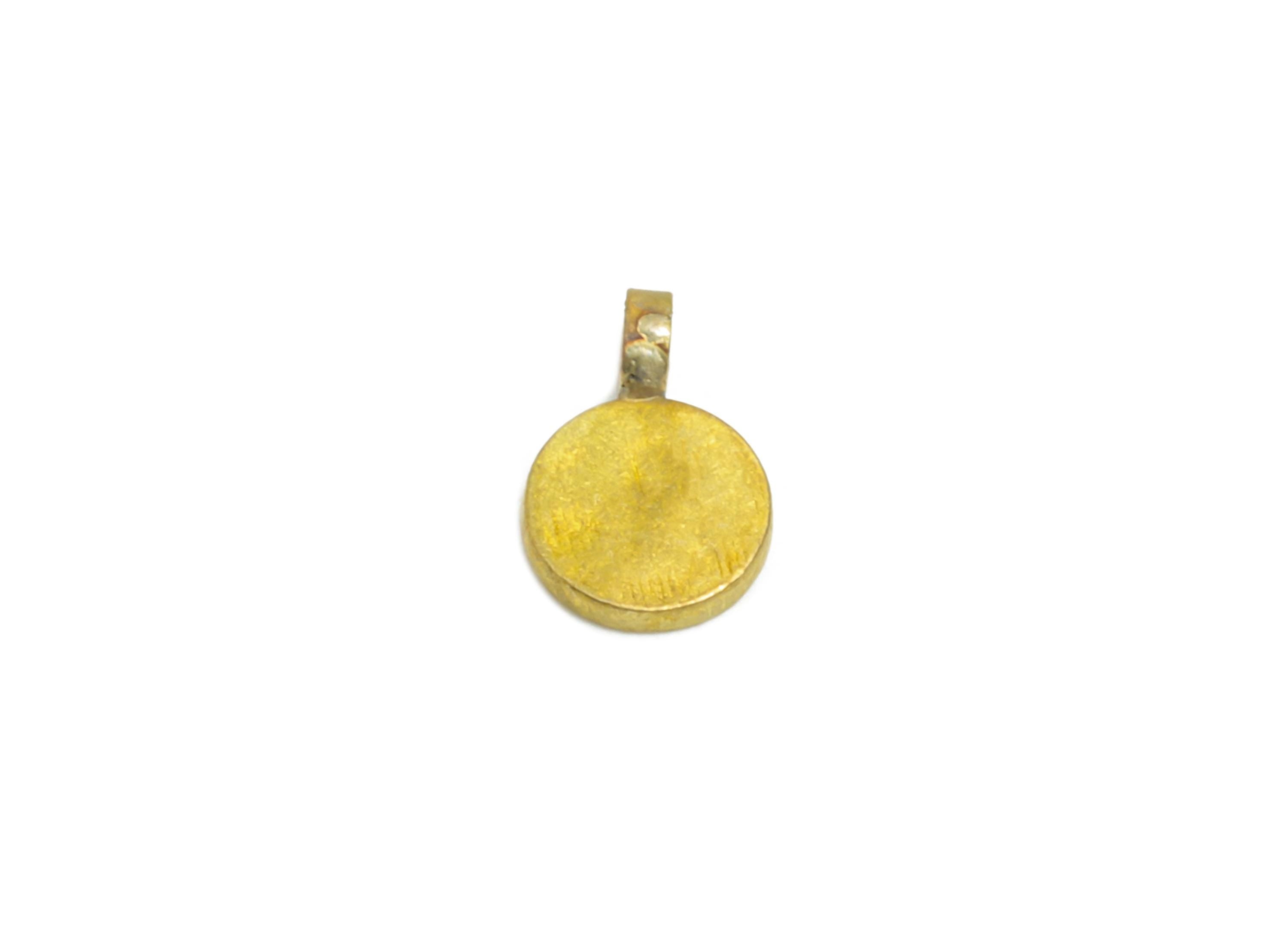 Brass Tiny Round Earring Charms -Raw Brass Circle Tag Charm - Mini Coin Charms for Jewelry - Flat Disc Charms for Bracelets - PP11375 - DOMEDBAZAAR
