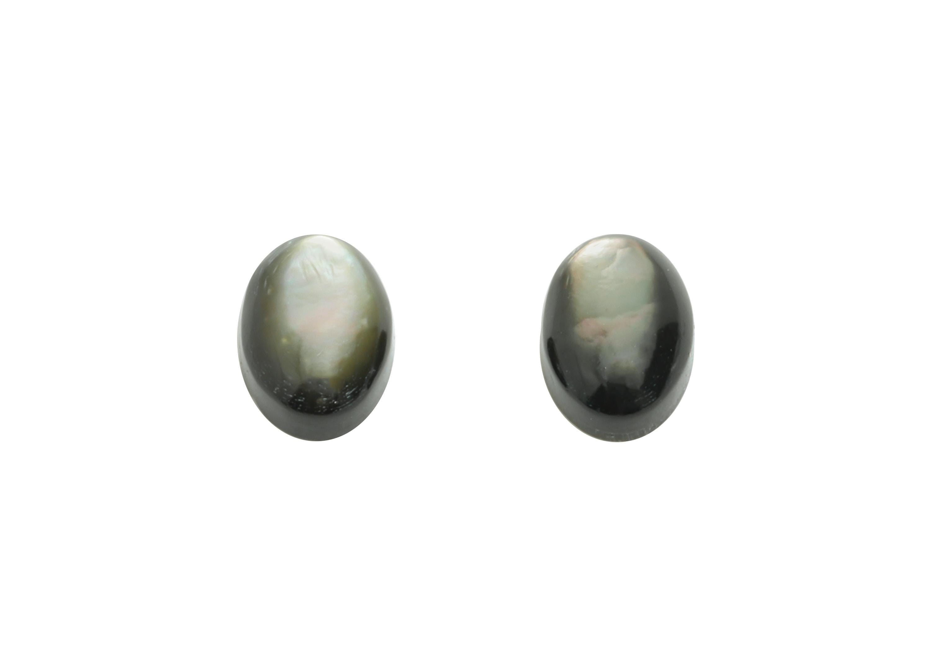4*6mm Natural Black Shells Cabochon - Oval Cabochon DIY Gemstone Setting - Cabochon for Rings or Pendants - Healing Gemstone - NS3056