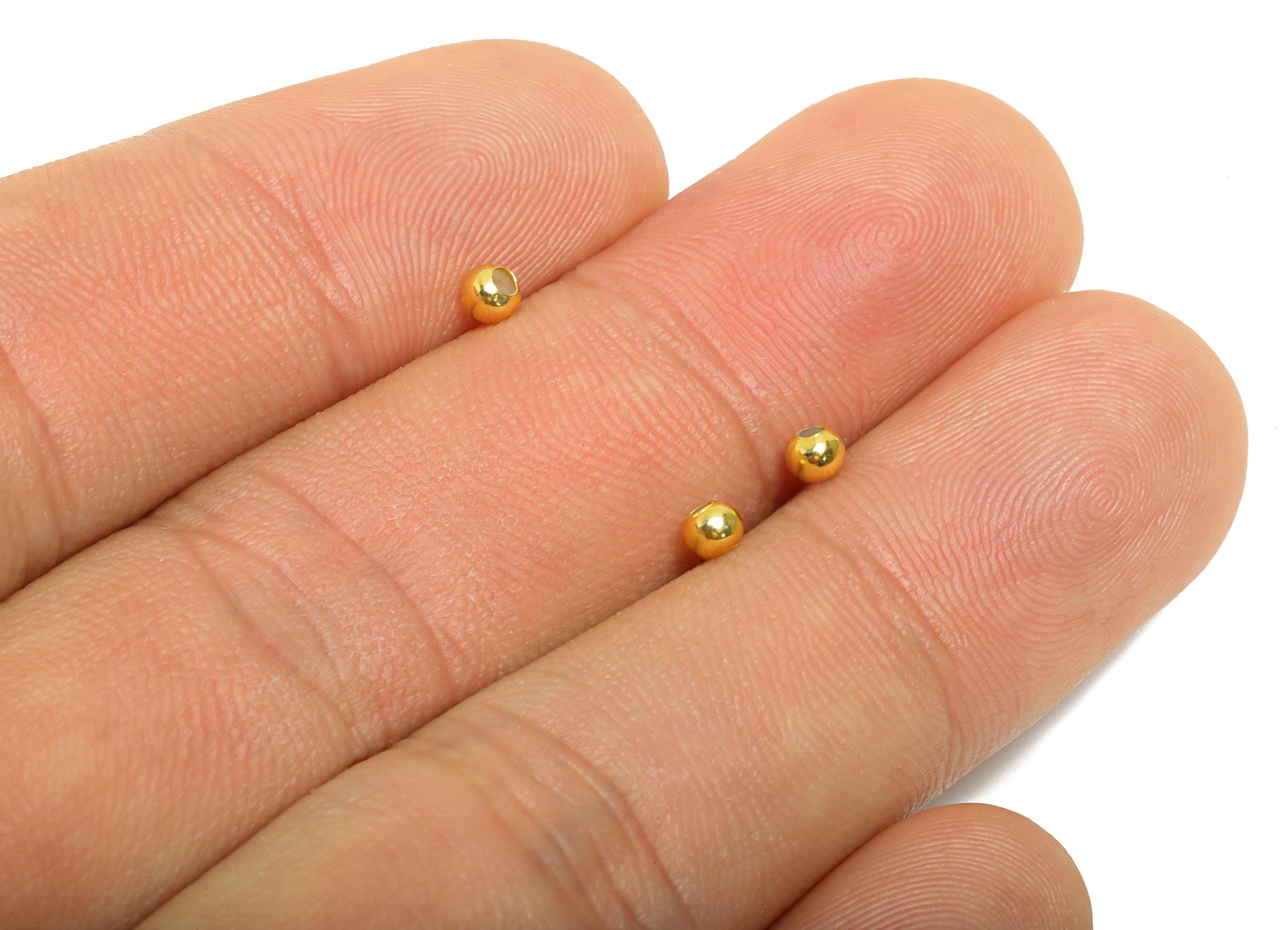 3mm Silicone Stopper Bead - Positioning Rubber Stopper Bead - 925 Sterling Silver - Rondelle Spacer Bead - 18K Real Gold Plated - SI1162