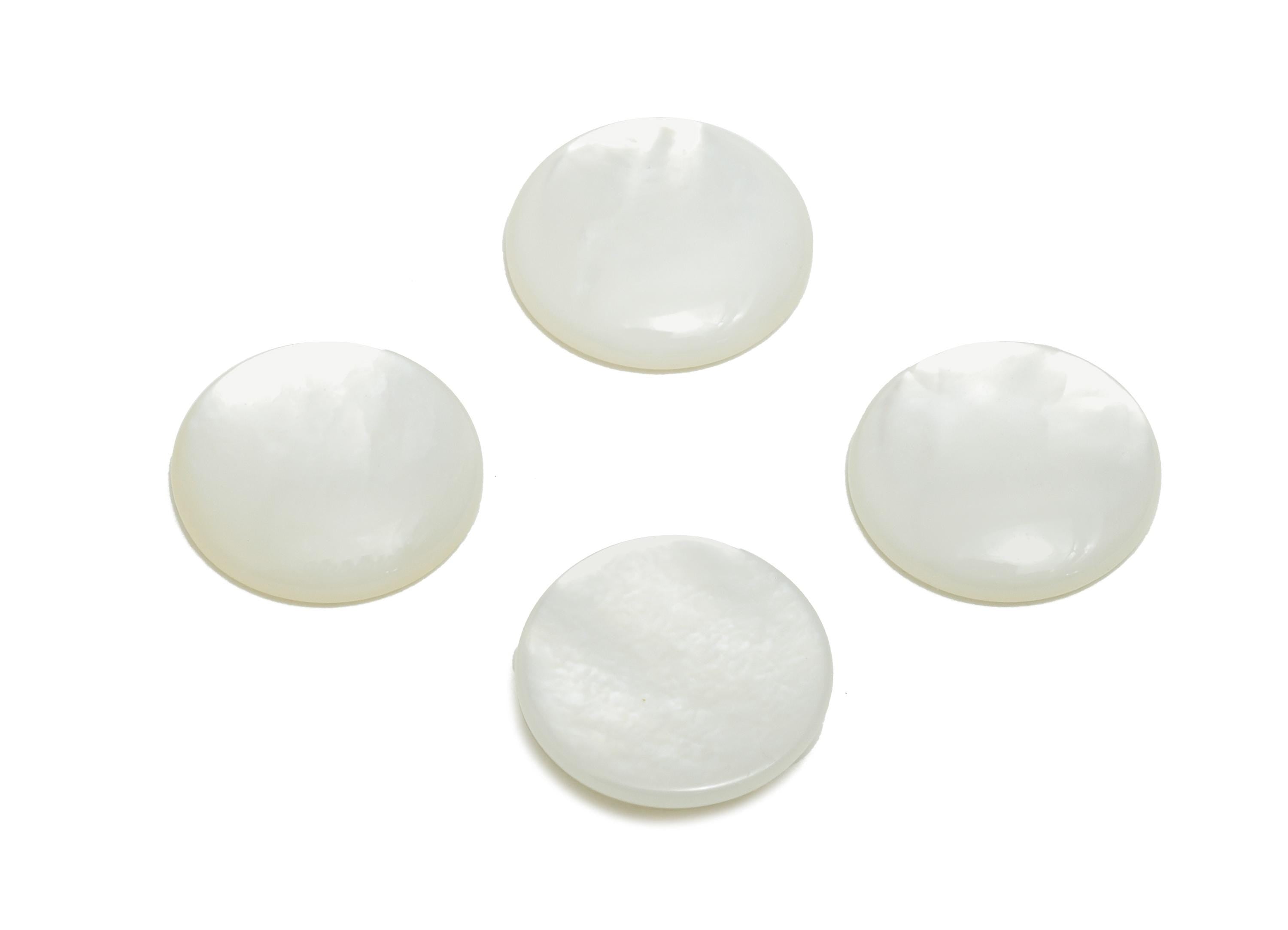 10mm Round Natural White Shells Cabochon - Cabochon DIY Gemstone Setting - Cabochon for Rings or Pendants - Jewelry Cabochon - NS3047