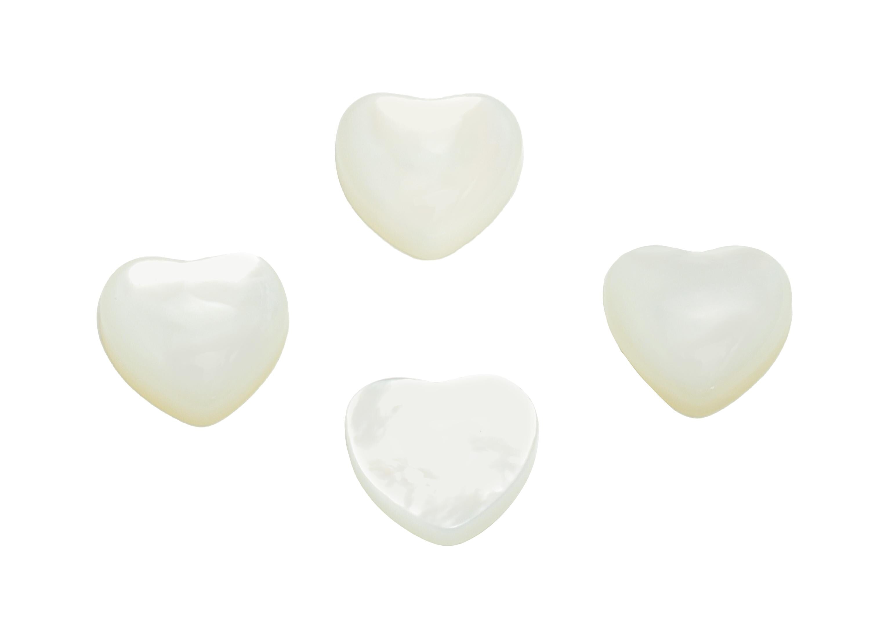 6*6mm Heart Natural White Shells Cabochon - Cabochon DIY Gemstone Setting - Cabochon for Rings or Pendants - Jewelry Cabochon - NS3075