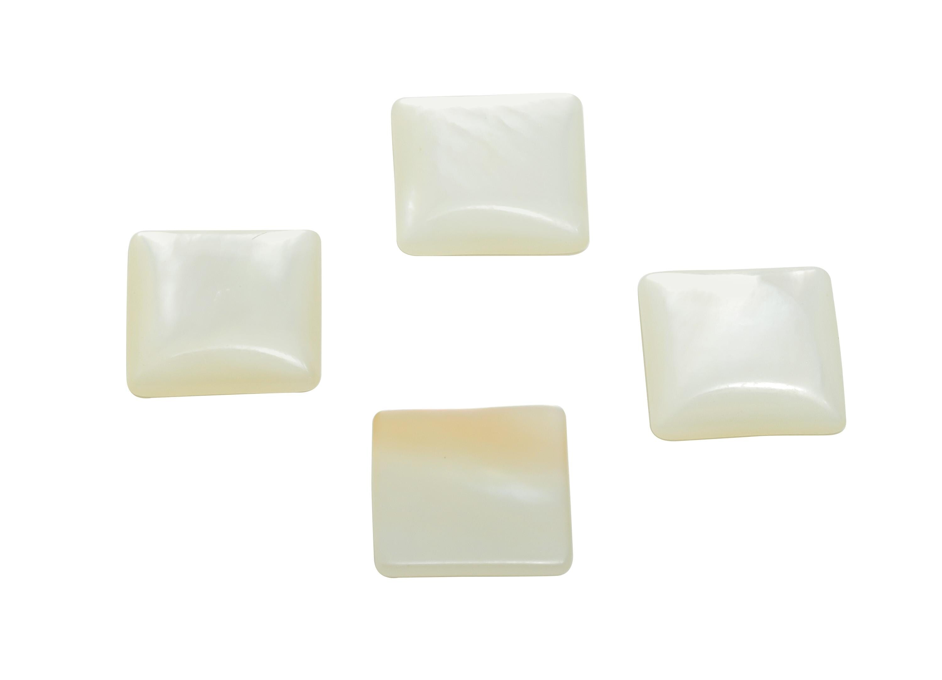 8*8mm Square Natural White Shells Cabochon - Cabochon DIY Gemstone Setting - Cabochon for Rings or Pendants - Jewelry Cabochon - NS3089