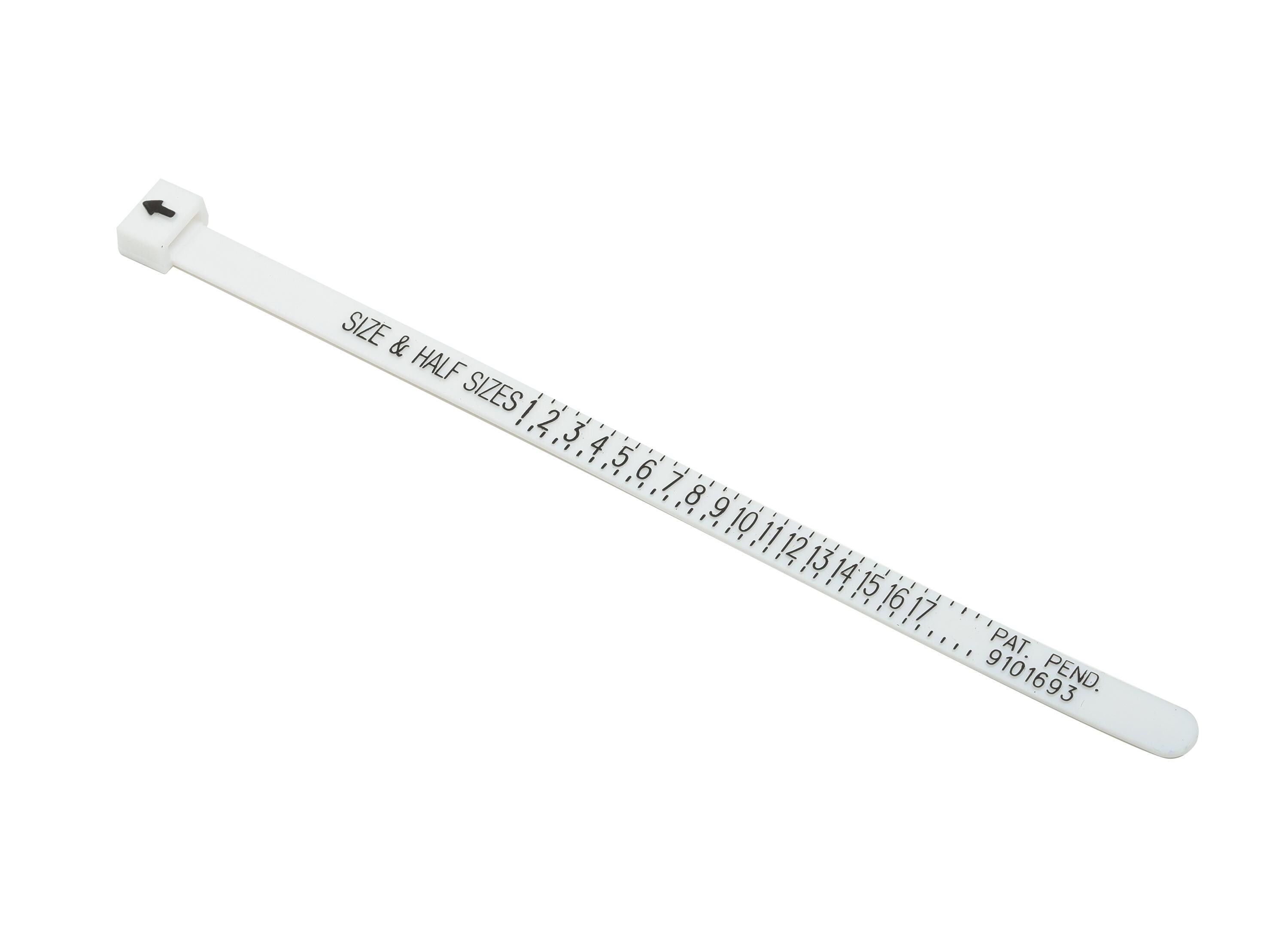 115mm PU Plastic Ring Sizer - US Size British Ring Measuring Size - Adjustable Ring Sizer - White Ring Sizing Strip - Jewelry Tool - AC2686 - DOMEDBAZAAR