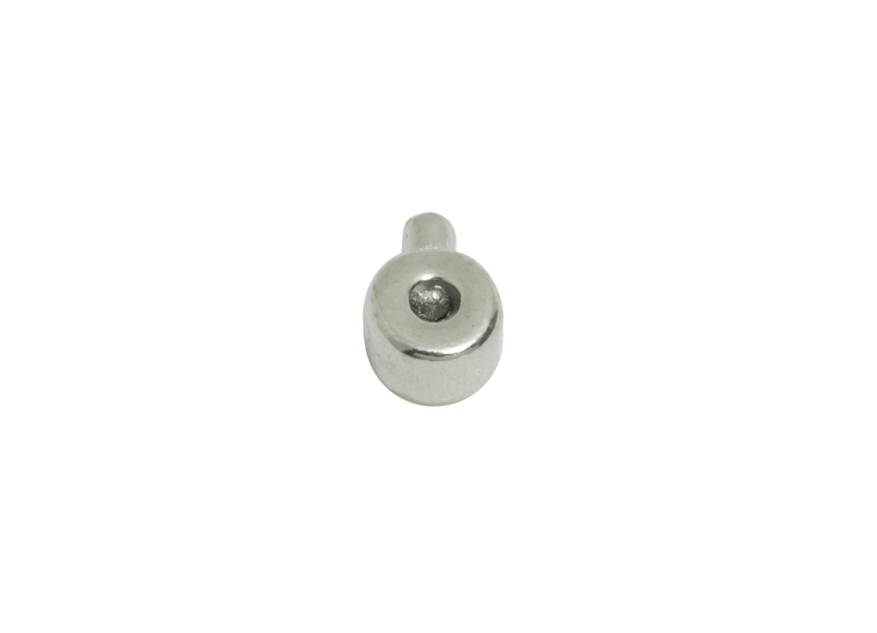 Steel Mini Round Rubber - Sliding Bead Nuts - Necklace End - Bracelet End - Crimp End Bead - Stopper Bead - Steel Finding - 4x3x2mm - SS2709 - DOMEDBAZAAR