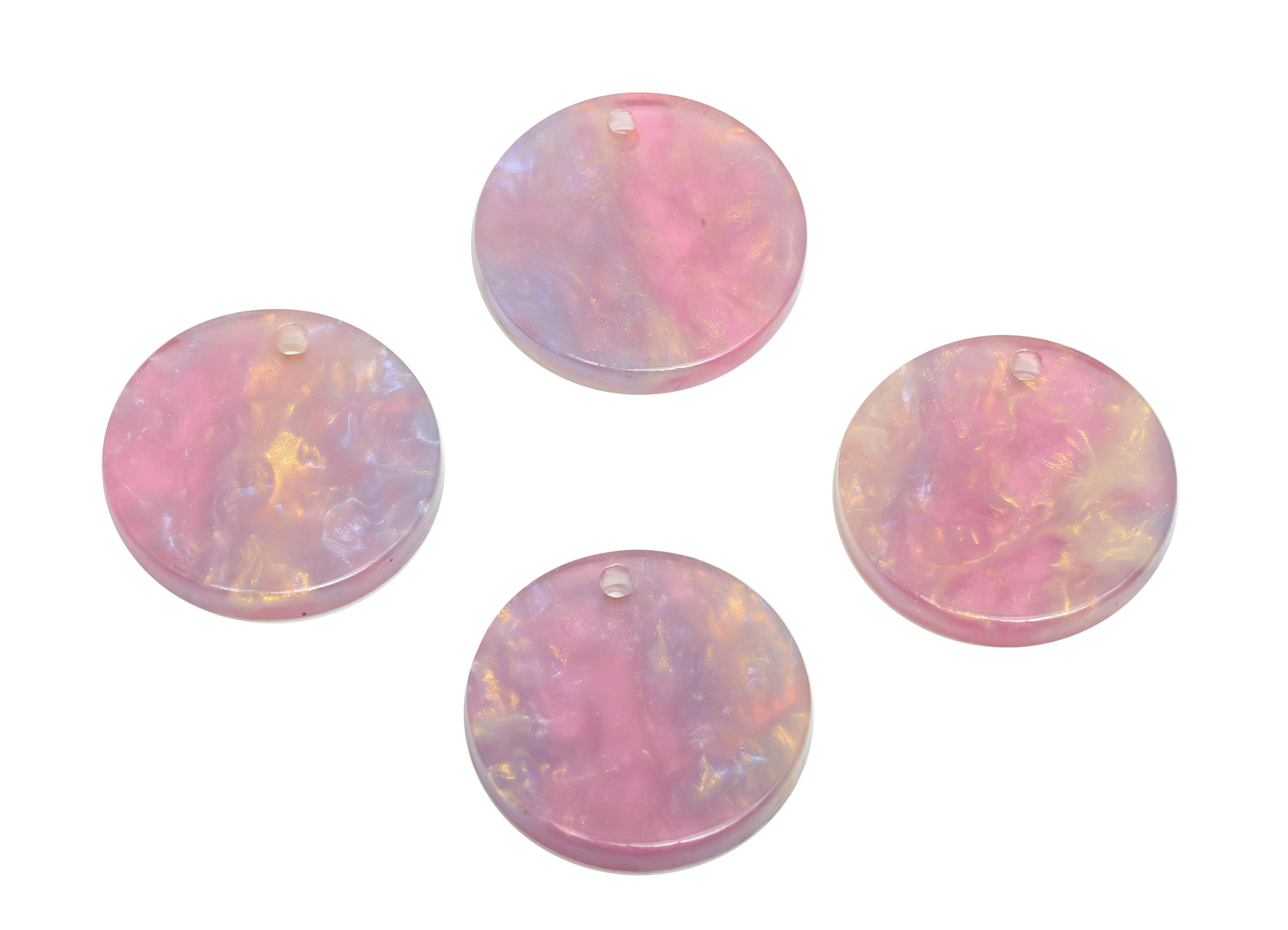 17mm Acetic Round Earring Charm - Multicolor Round Flat Pendant - Handmade Craft Supply - Geometric Jewelry Supply - 17x17x2mm -AC2693-A1077 - DOMEDBAZAAR