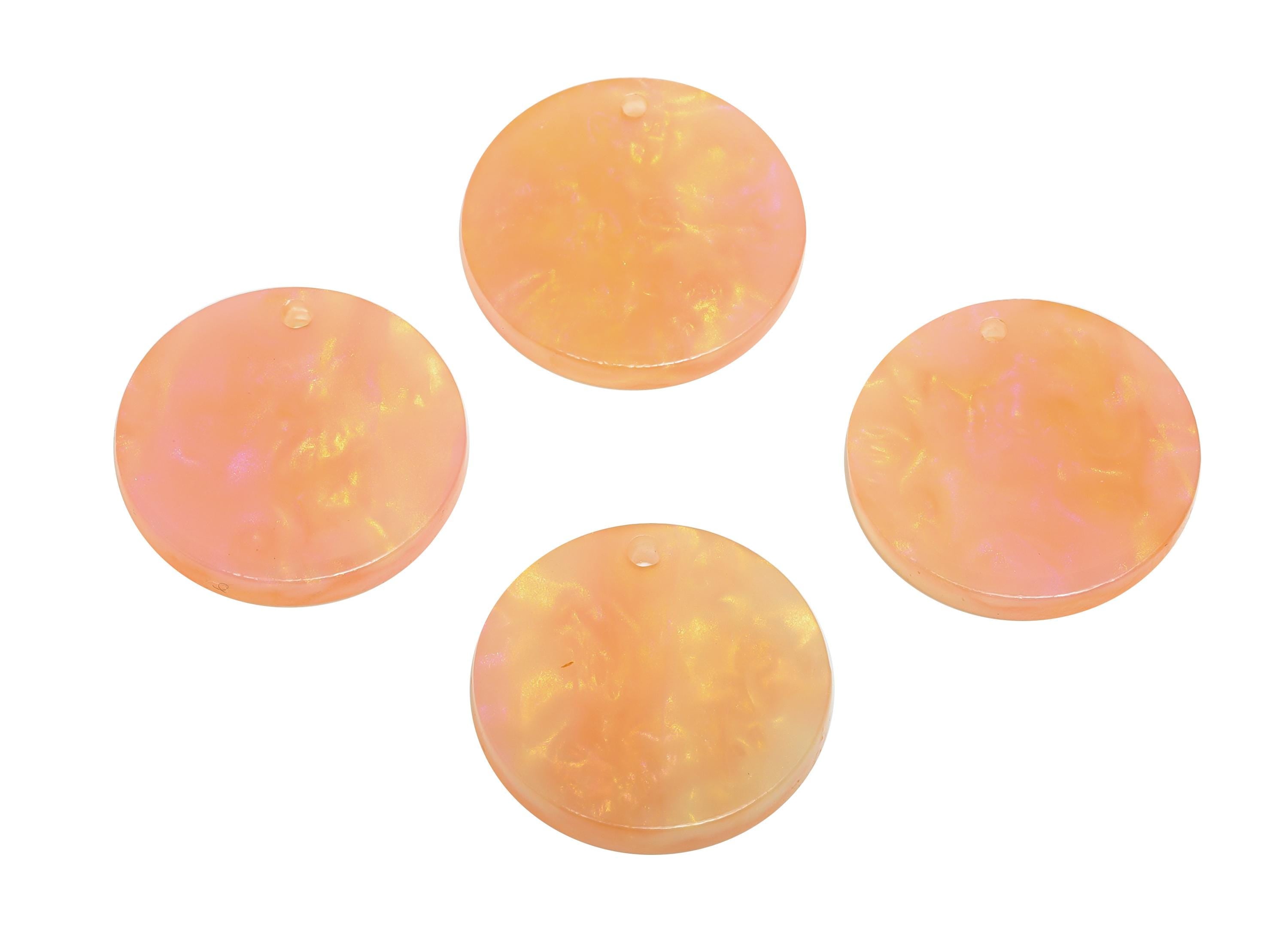 19mm Acetic Summer Earring Charm - Multicolor Round Flat Pendant - Handmade Craft Supply - DIY Jewelry Making - 19x19x2.46mm - AC2697-A1078 - DOMEDBAZAAR
