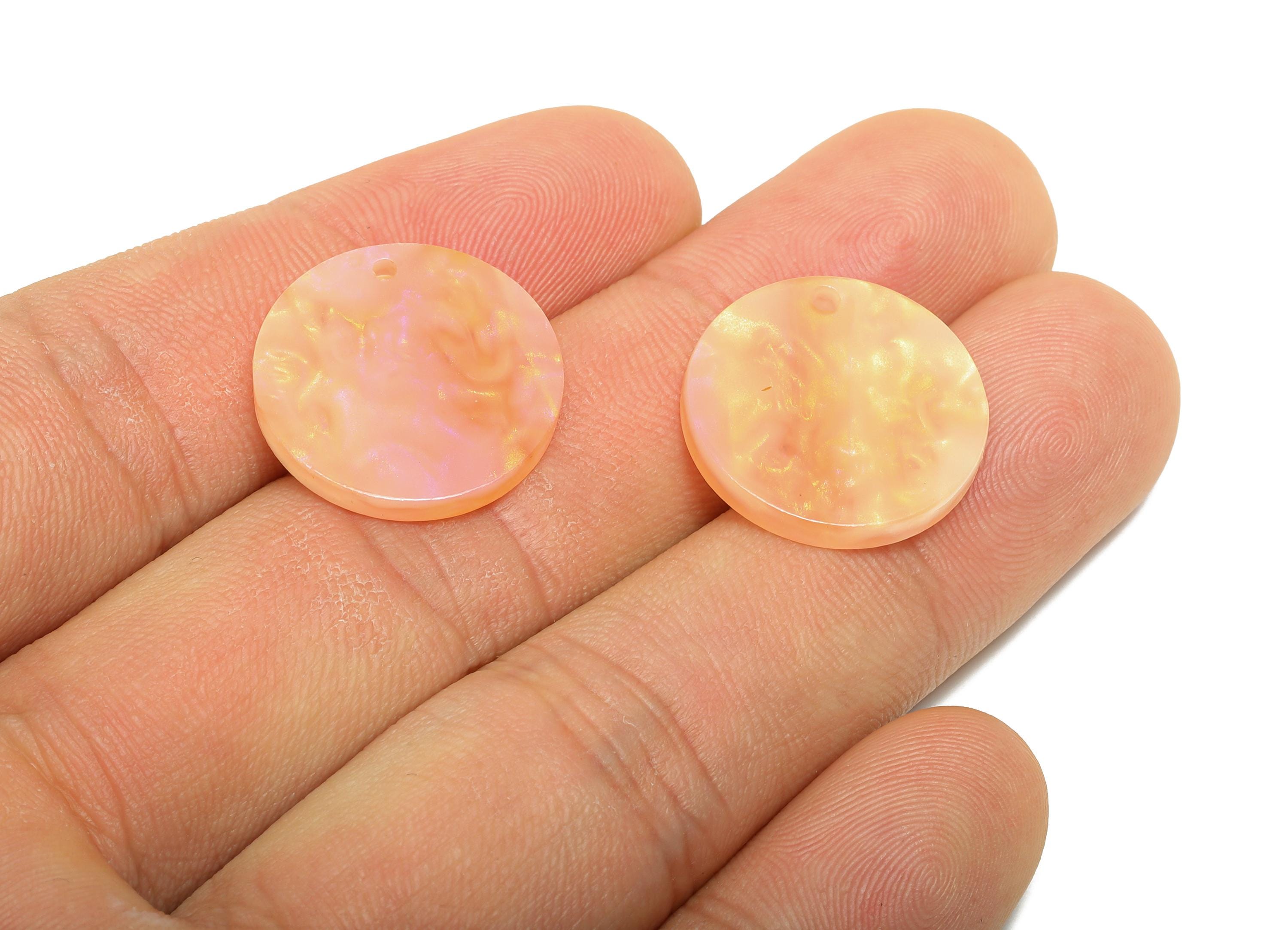 19mm Acetic Summer Earring Charm - Multicolor Round Flat Pendant - Handmade Craft Supply - DIY Jewelry Making - 19x19x2.46mm - AC2697-A1078 - DOMEDBAZAAR