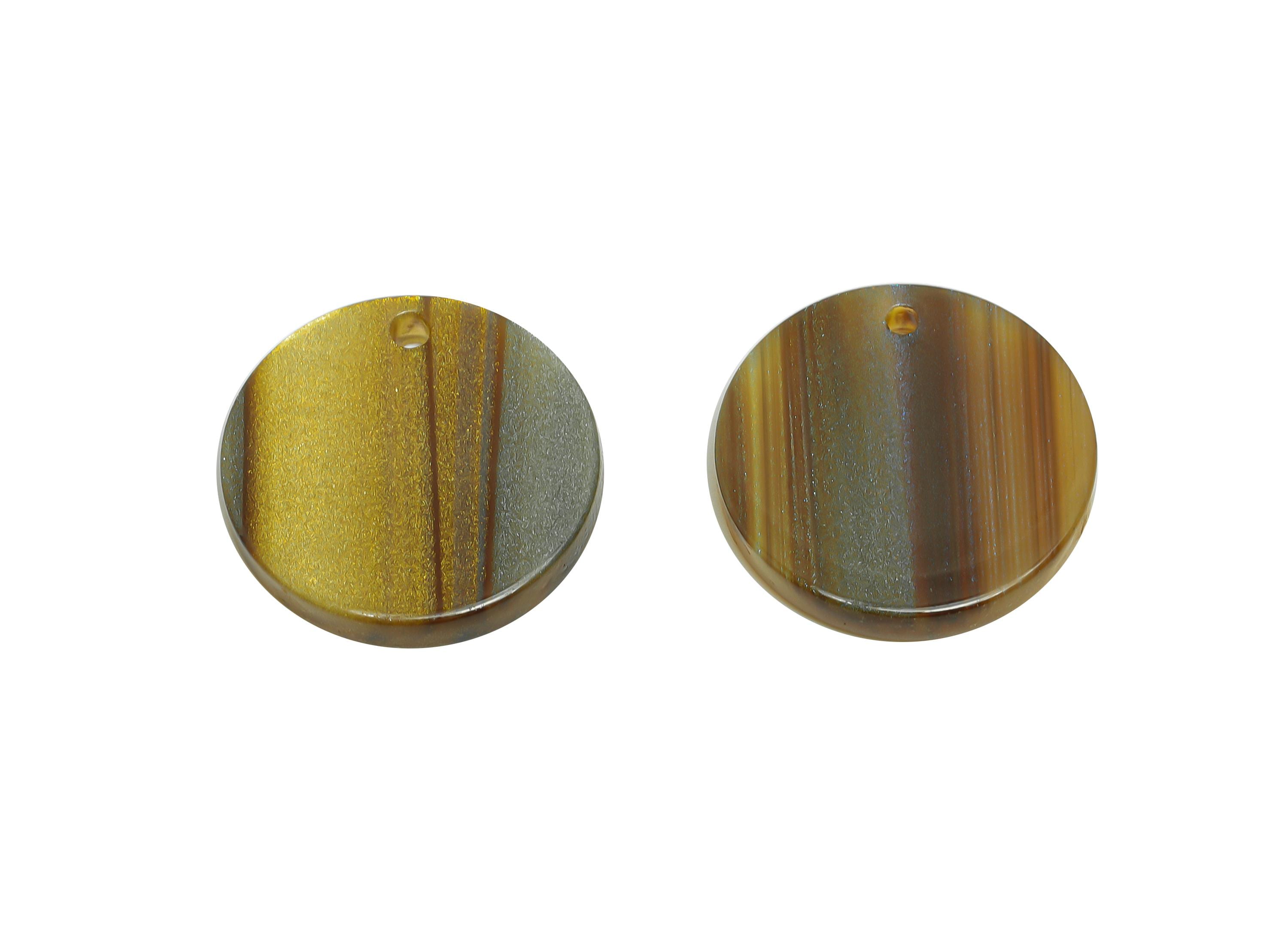 16mm Acetic Earring Charm - Striped Rainbow Jewelry Component - Craft Jewelry Making - Lightweight Craft Pendant - 16x16x2mm - AC2691-A1080 - DOMEDBAZAAR