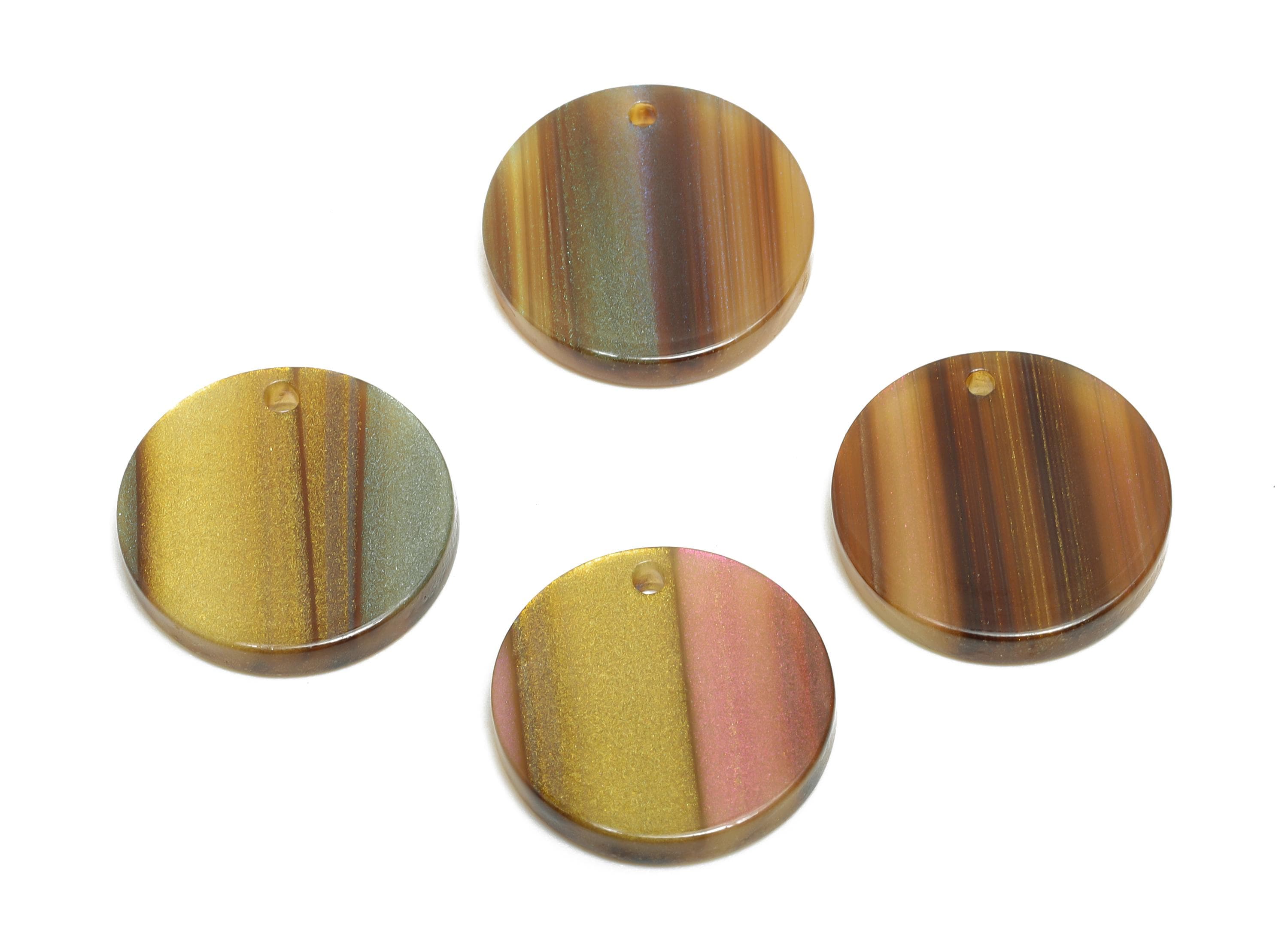 16mm Acetic Earring Charm - Striped Rainbow Jewelry Component - Craft Jewelry Making - Lightweight Craft Pendant - 16x16x2mm - AC2691-A1080 - DOMEDBAZAAR