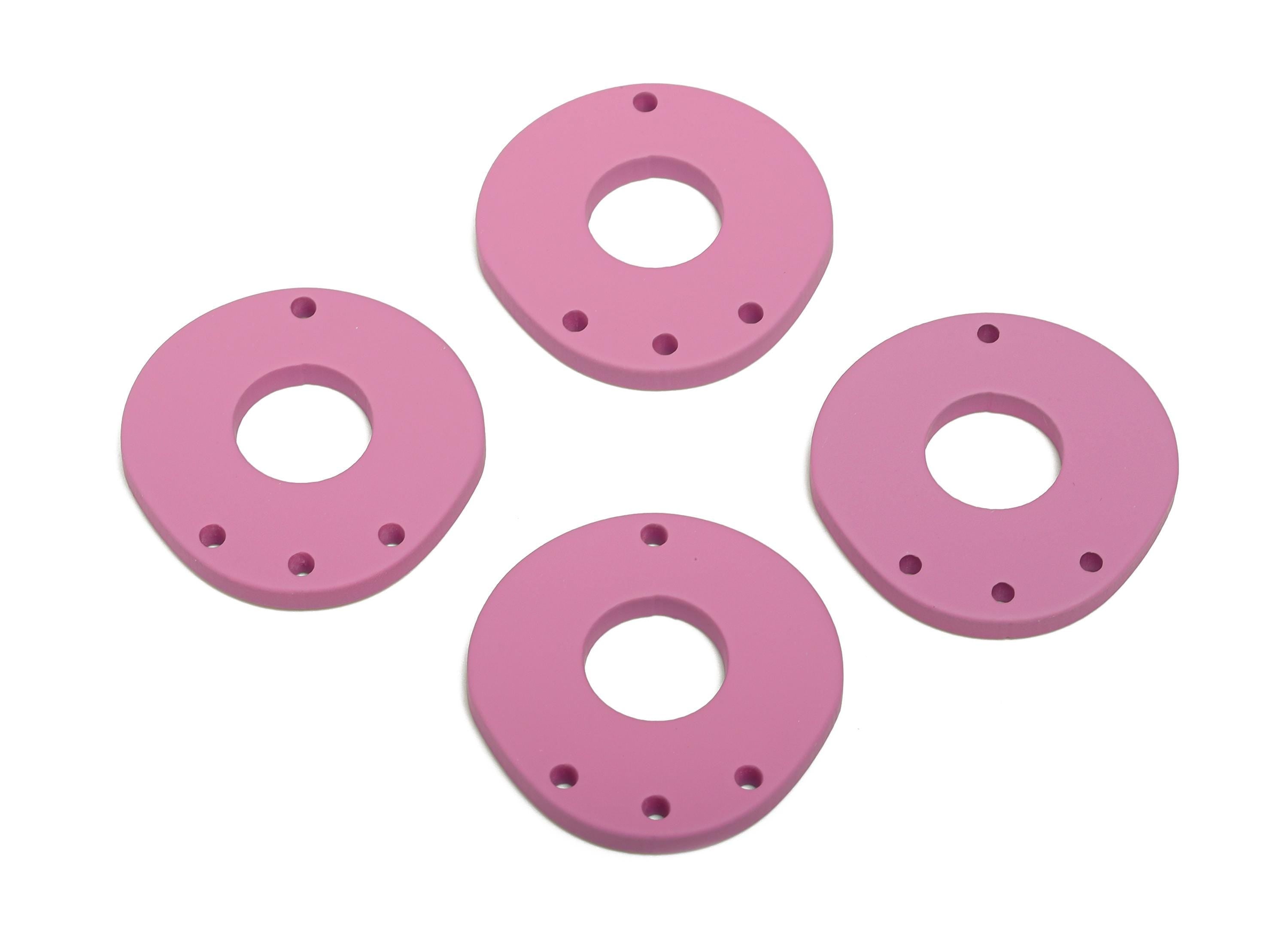 Acrylic Purple Connector - Matte Spacer Charm - Multi-hole Jewelry Finding - Modern Craft Base - Color Code:A1060 - 26x26x2mm-AC3675-A1060 - DOMEDBAZAAR
