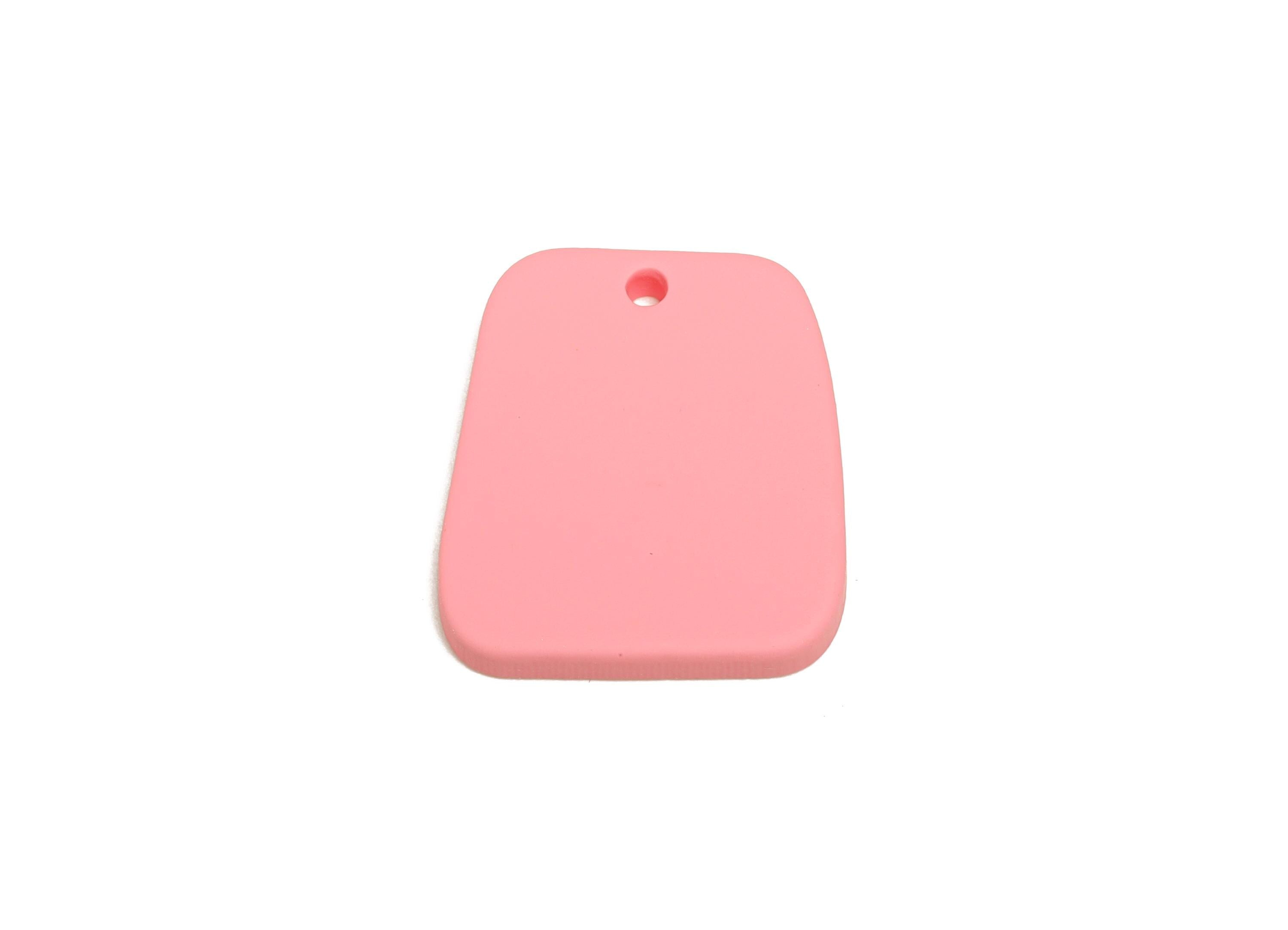 Acrylic Pink Trapezoid Charm - Matte Modern Geometry Charm - DIY Lightweight Flat Craft Piece - Color Code:A1065 - 20x18x2mm-AC3669-A1065 - DOMEDBAZAAR