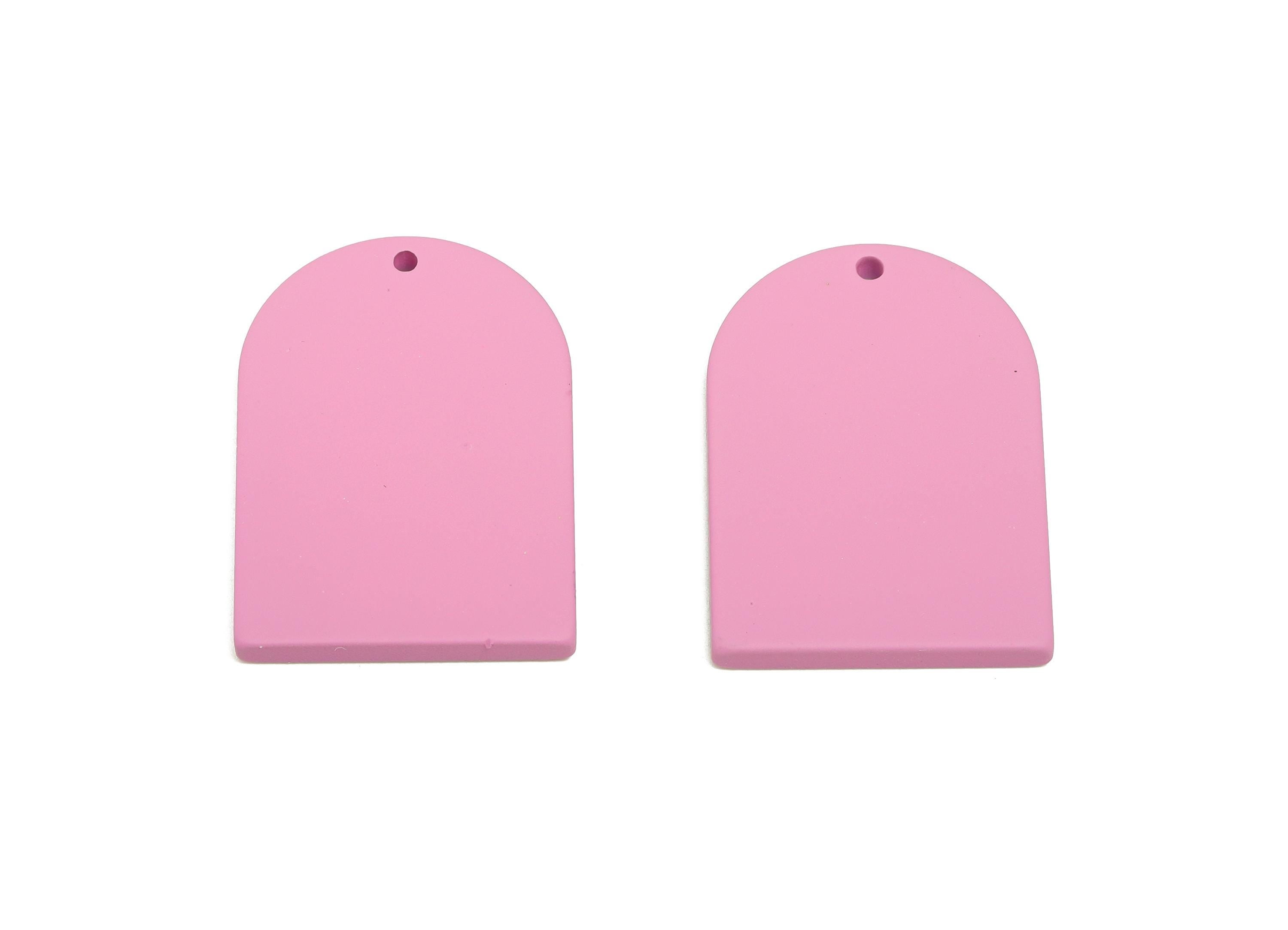 Acrylic Arch Pendant - Purple Matte Arch Pendant - Lightweight Flat DIY Acrylic Earring Piece - Color Code: A1060 - 30x21x2mm - AC3670-A1060 - DOMEDBAZAAR