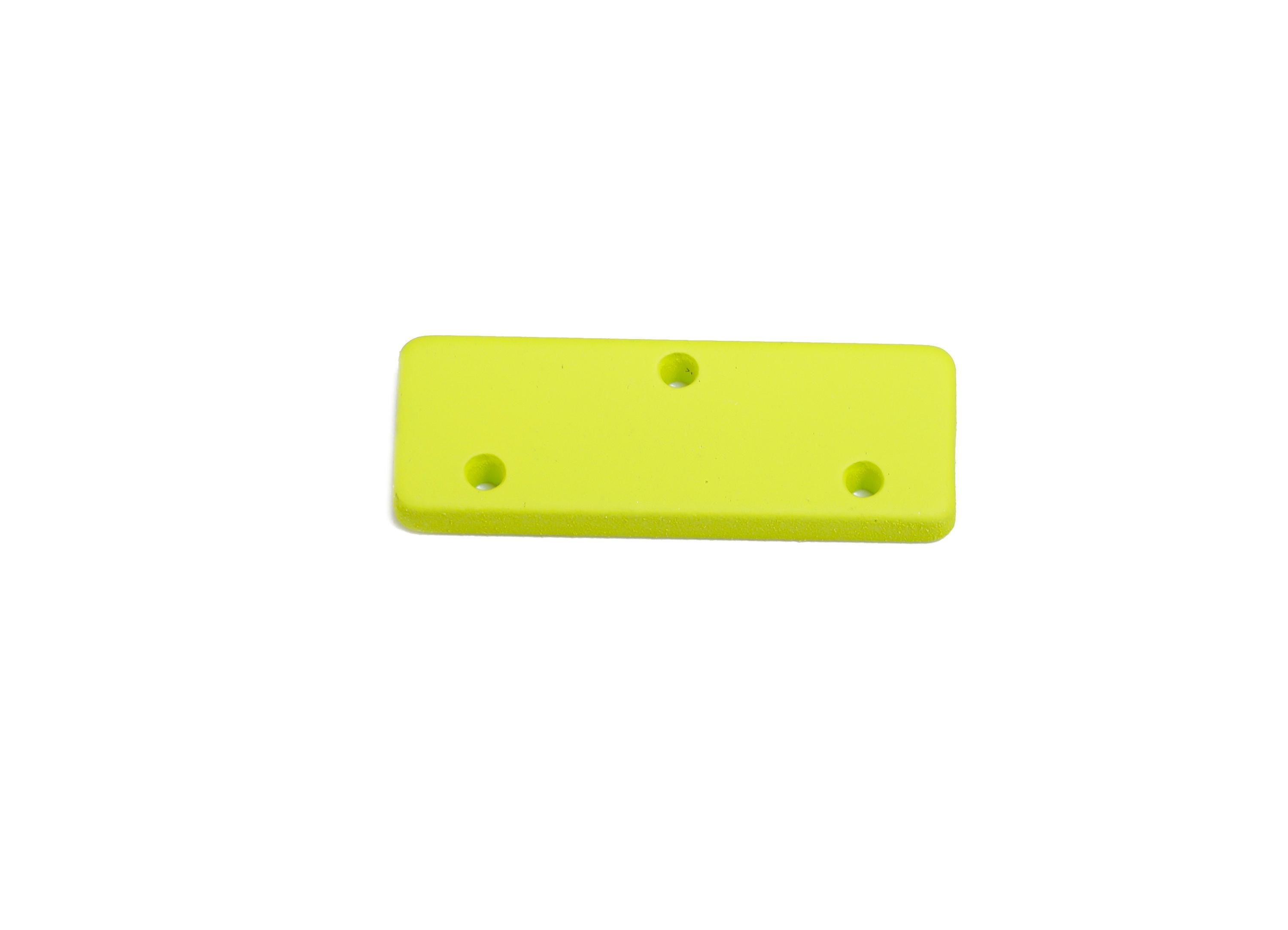 Acrylic Rectangle Earring Connector - Matte Green Rectangle Charm - 3 Holes Geometric Jewelry - Color Code: A1058 - 29x10x3mm -AC3655-A1058 - DOMEDBAZAAR