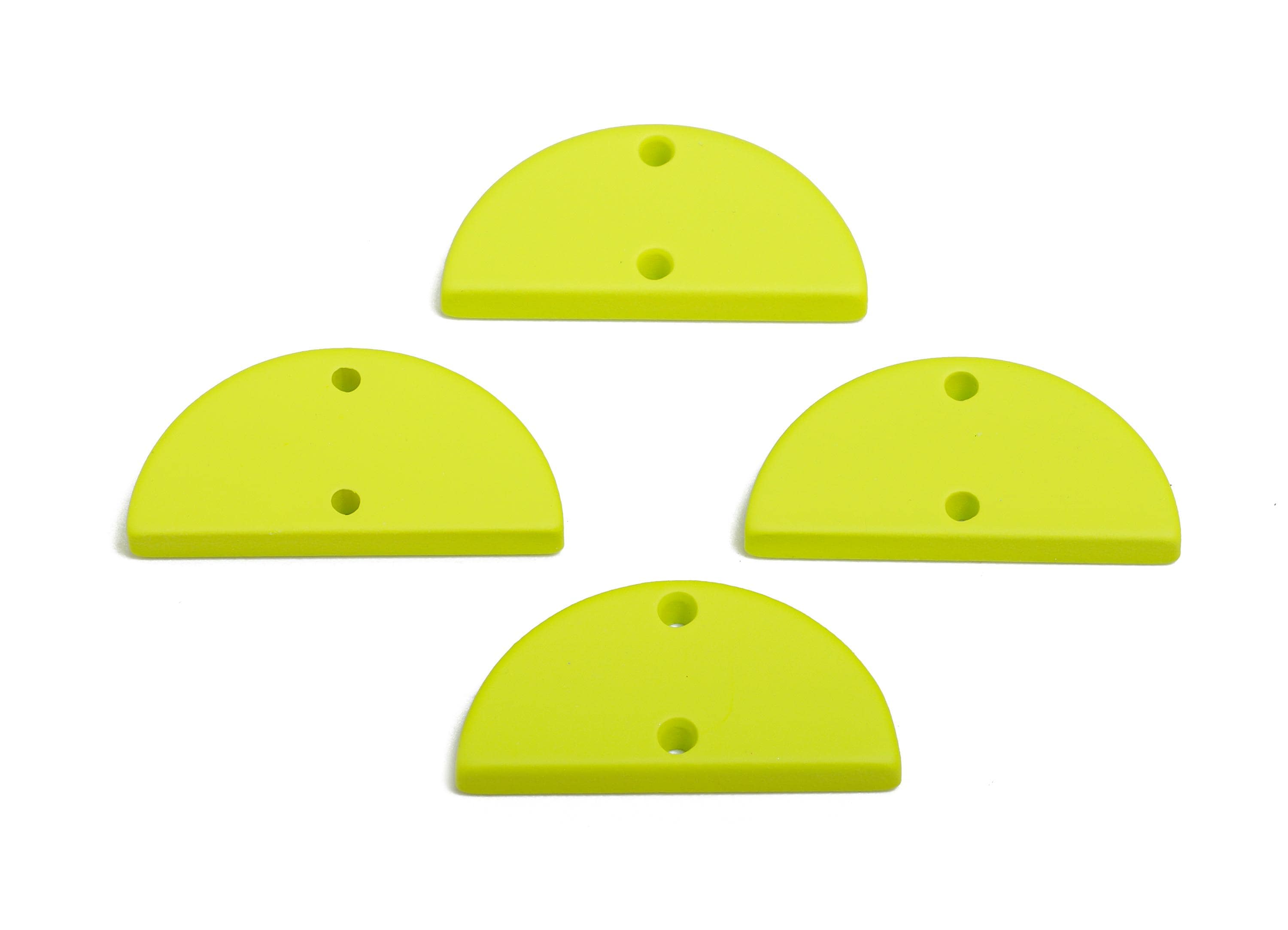 Acrylic Lime Green Half Circle Connector - Matte Semicircle Earring Piece - Bright Color Jewelry - Color Code: A1058 -24x12x2mm-AC3648-A1058 - DOMEDBAZAAR